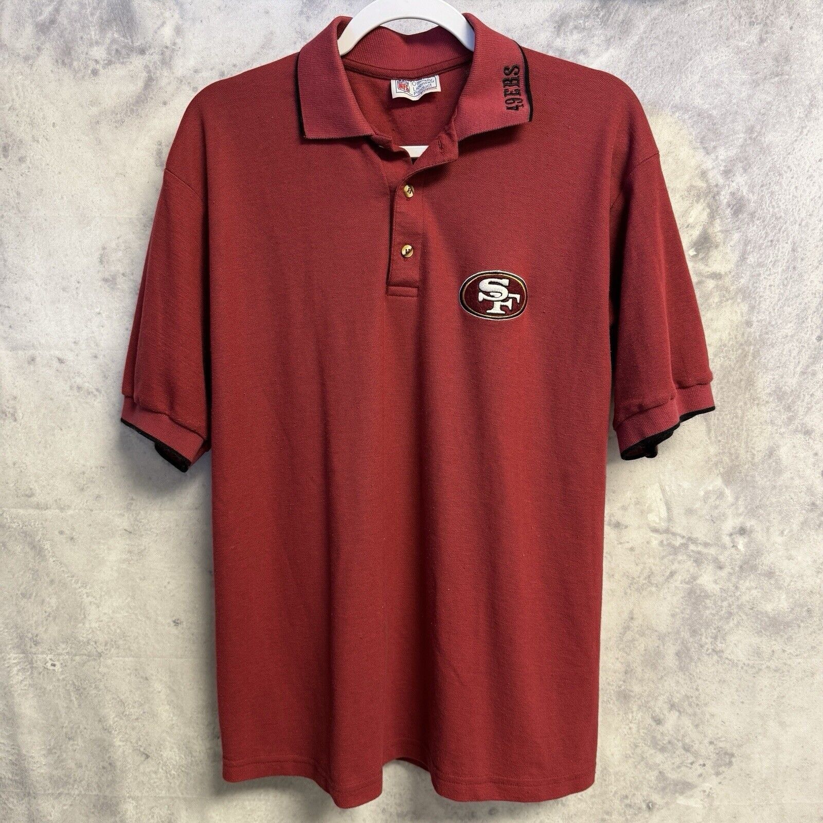 NFL Vintage San Francisco 49ers Polo Shirt Mens XL Red 90s NFL Size US XL / EU 56 / 4 - 1 Thumbnail