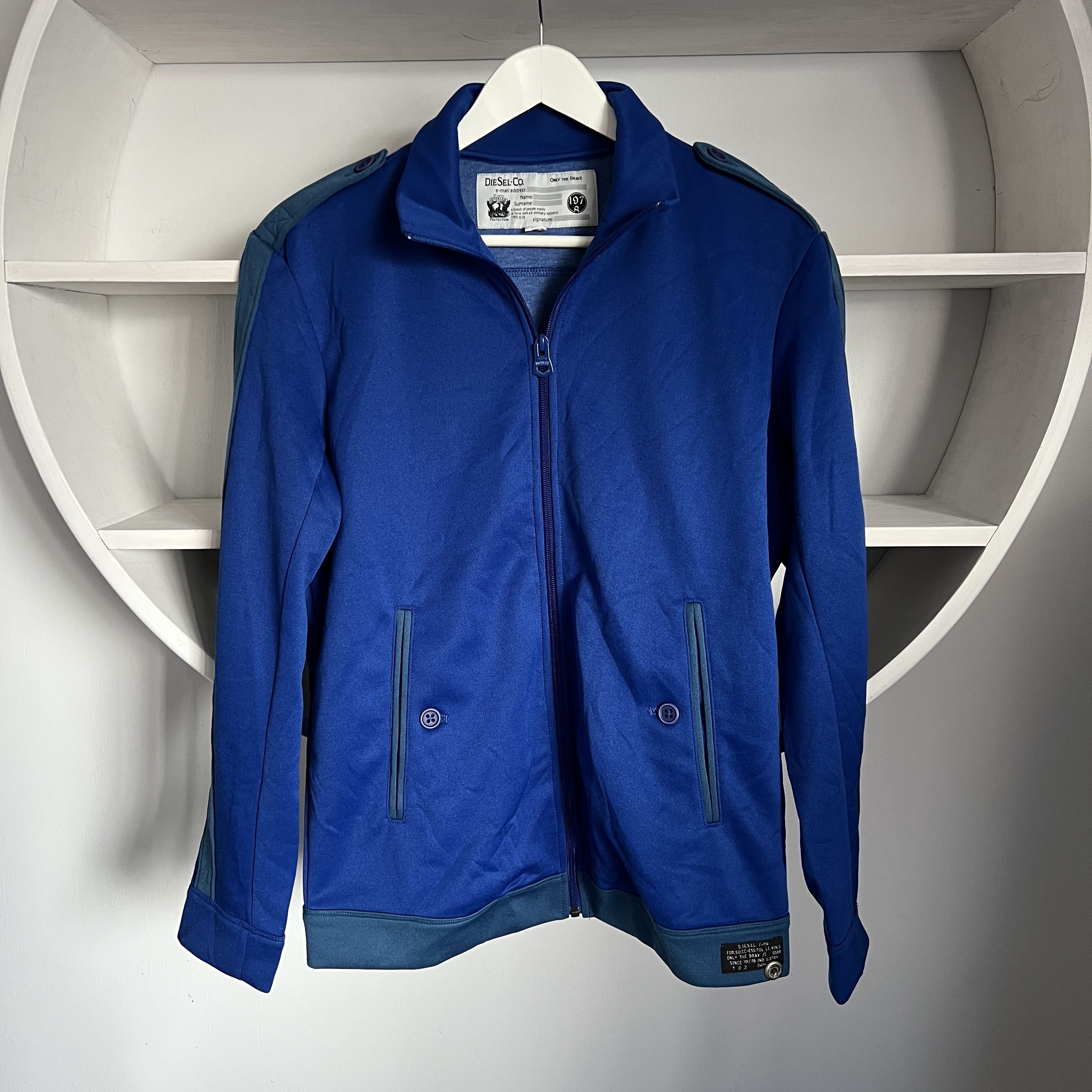 Diesel Men's DIESEL Blue Track Military Jacket Size M Size US M / EU 48-50 / 2 - 1 Thumbnail