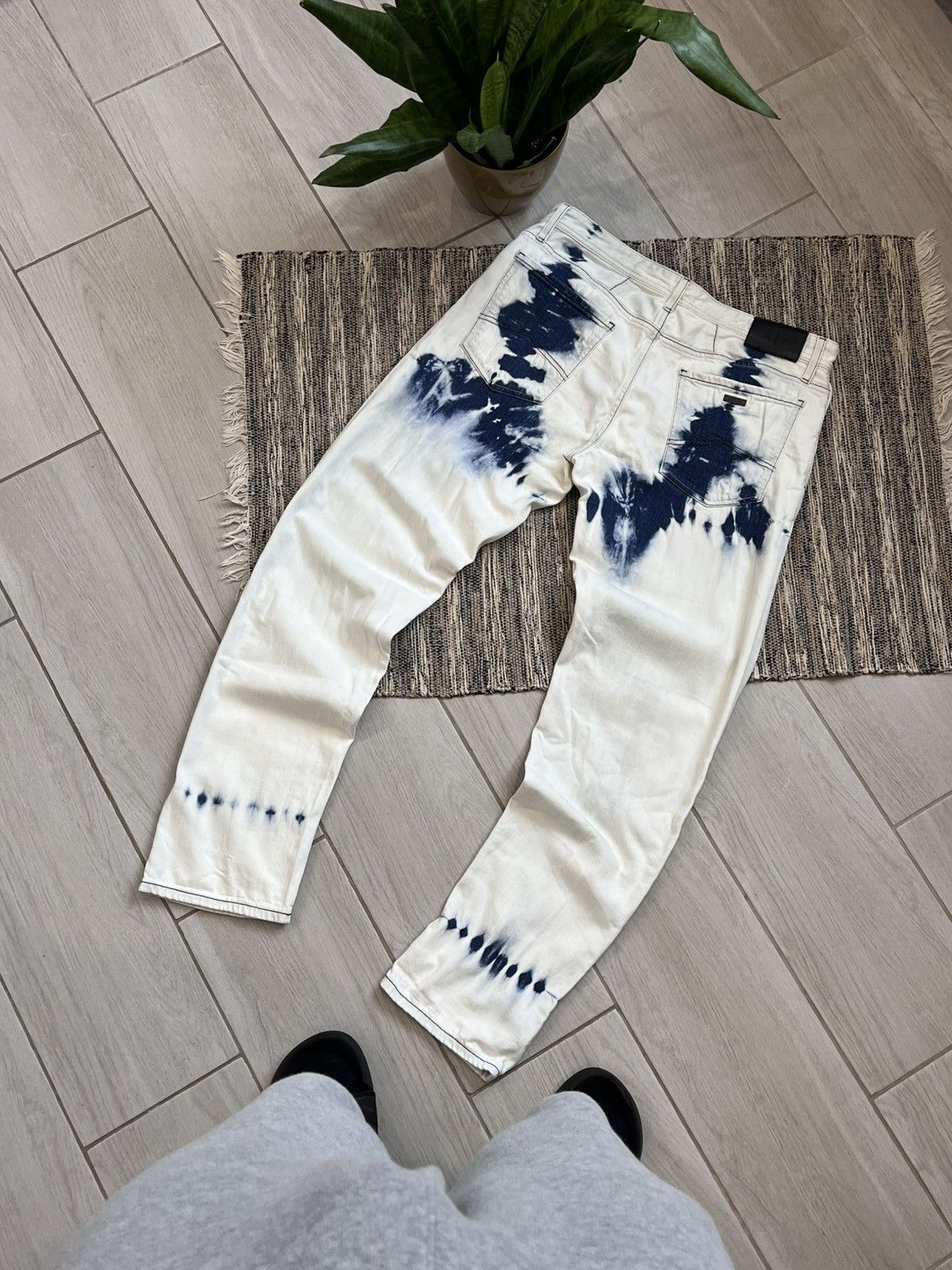 Armani Exchange × Designer Hype Armani Exchange skinny jeans j14 tiy dye style denim Size US 34 / EU 50 - 4 Thumbnail