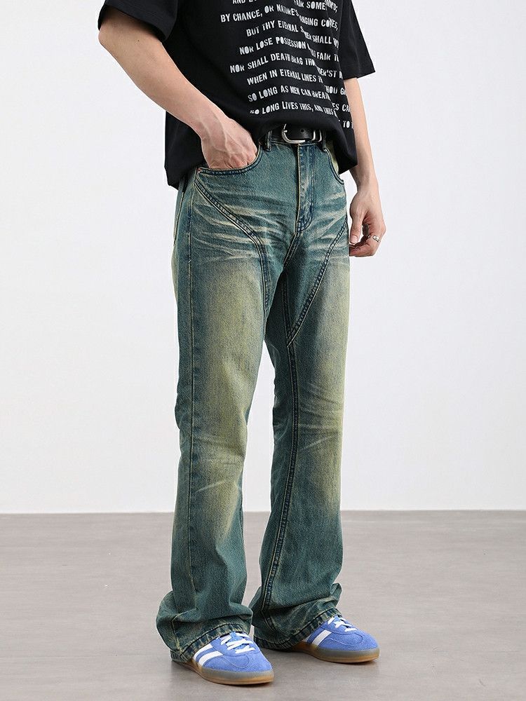 y2k faded flared carpenter flared jeans