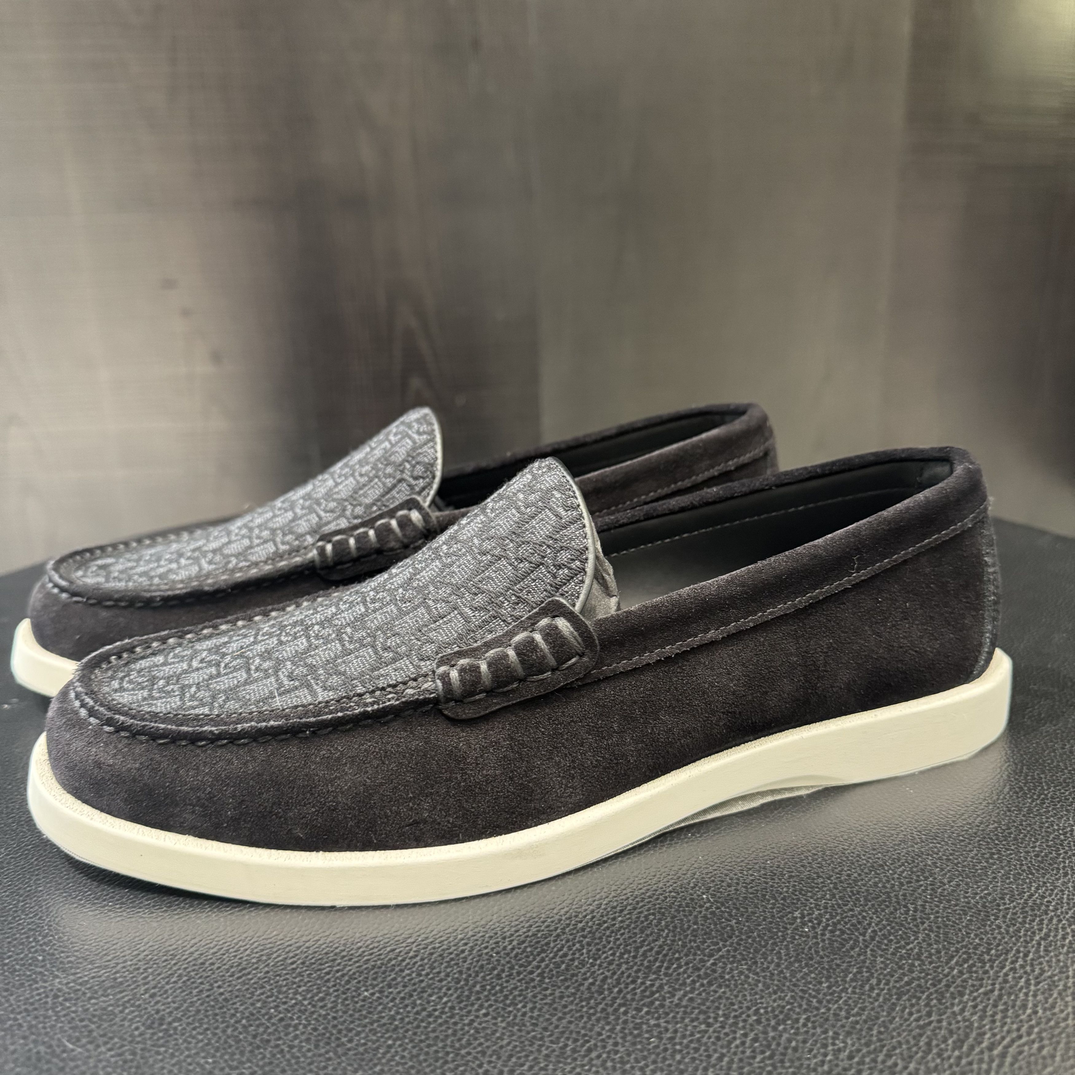 Dior NIB Granville Oblique Suede Loafers - Black, 41 Size US 8 / EU 41 - 1 Thumbnail
