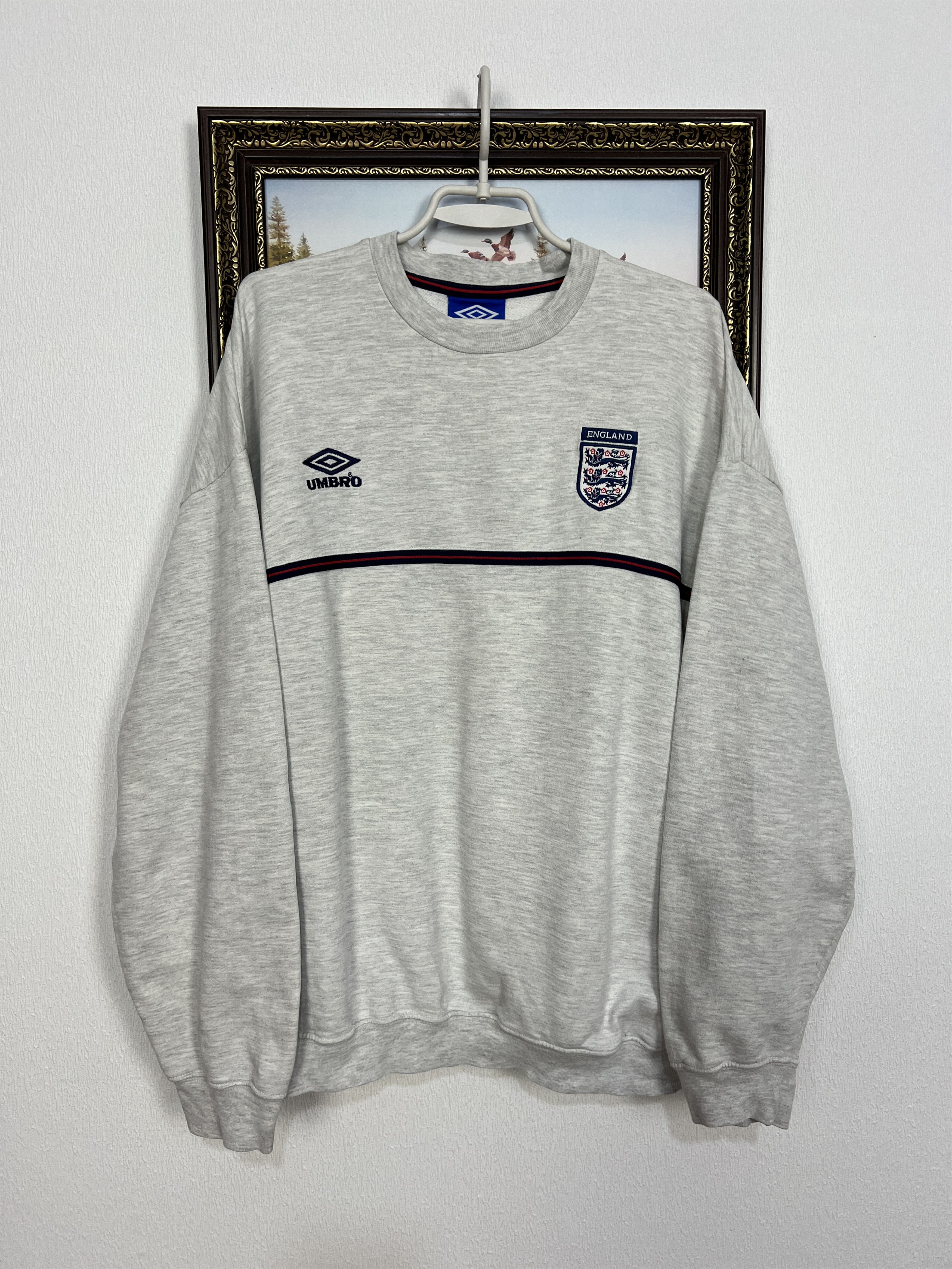 Umbro England Football Sweatshirt Soccer Crewneck Track Top Size US XL / EU 56 / 4 - 1 Thumbnail