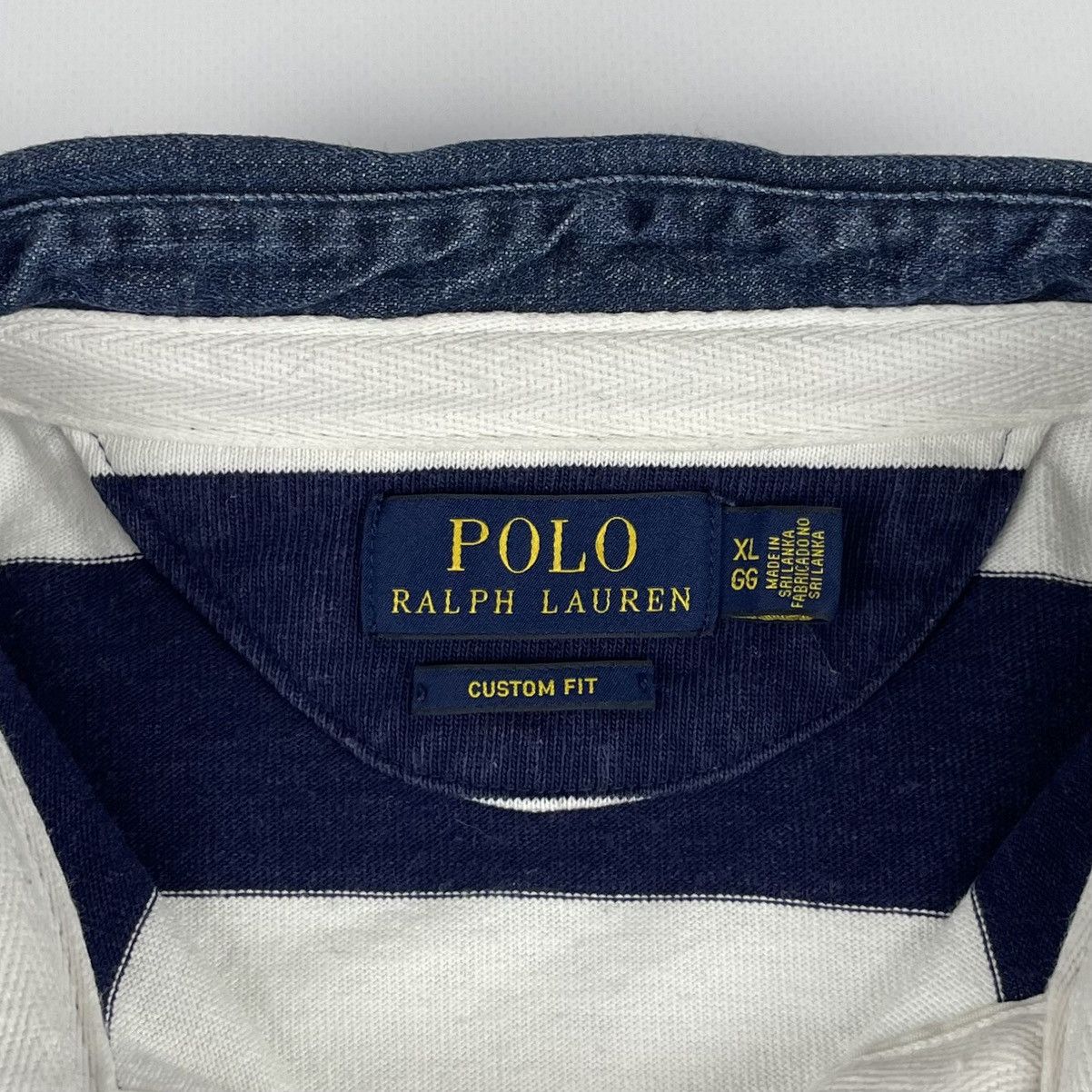 Polo Ralph Lauren Polo Ralph Lauren Vintage Rugby Striped Long Sleeve Size US XL / EU 56 / 4 - 9 Thumbnail