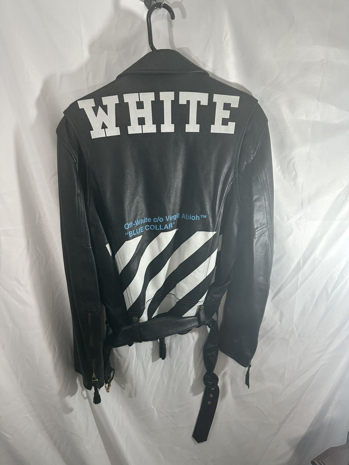 Off-White OFF WHITE LEATHER JACKET STRIPER Size US L / EU 52-54 / 3 - 15 Thumbnail