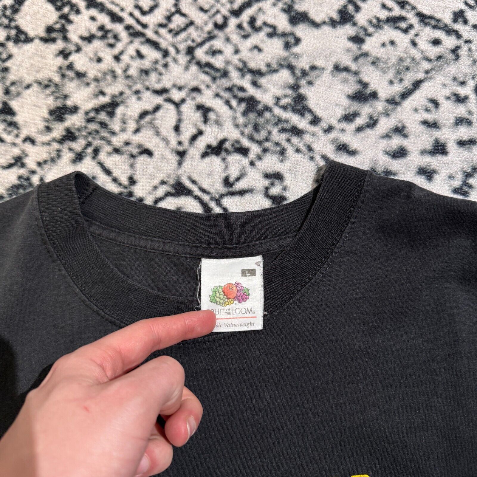 Vintage Vintage Black Cotton T-Shirt Size L Shandon Y2K 69 Team Size US L / EU 52-54 / 3 - 6 Thumbnail