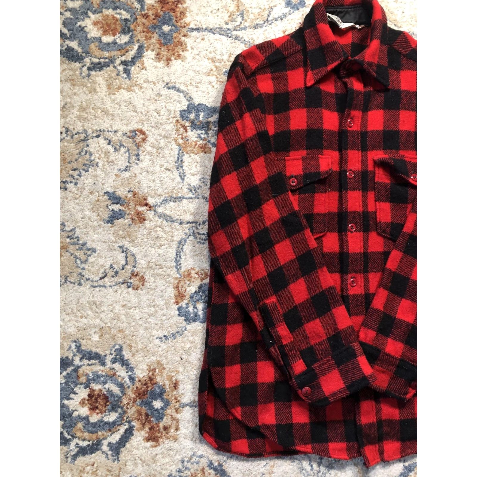 Vintage VINTAGE Woolrich Shirt Jacket Mens M Red Black Buffalo Plaid Wool 60s Size US M / EU 48-50 / 2 - 3 Thumbnail