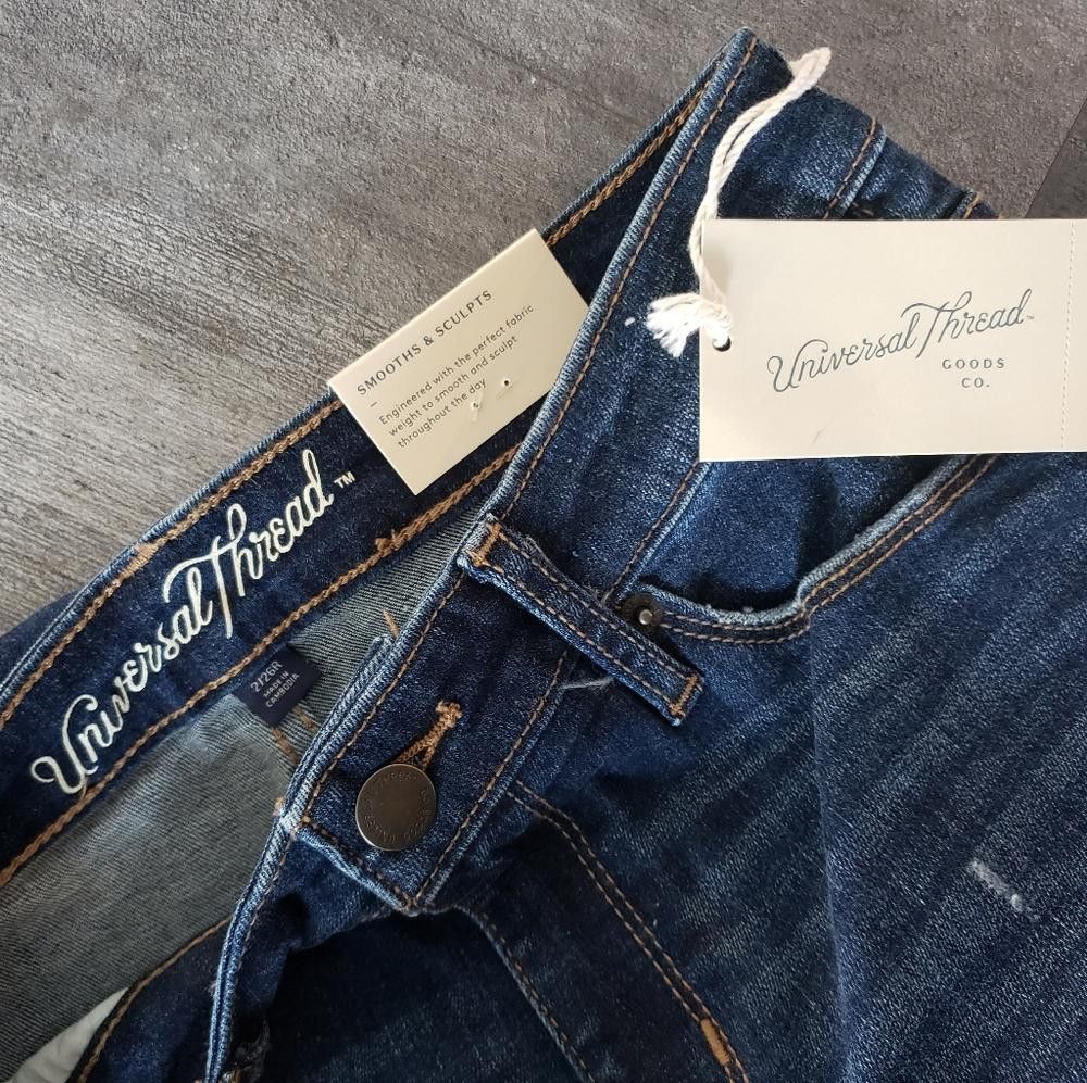 Designer Dark Denim Universal Thread Skinny Jean Size 26" / US 2 / IT 38 - 3 Thumbnail