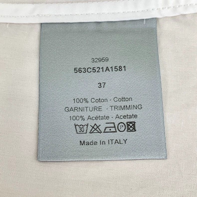 Dior Dior Size 37 White striped stitching lapel long-sleeved sh Size US XS / EU 42 / 0 - 7 Thumbnail
