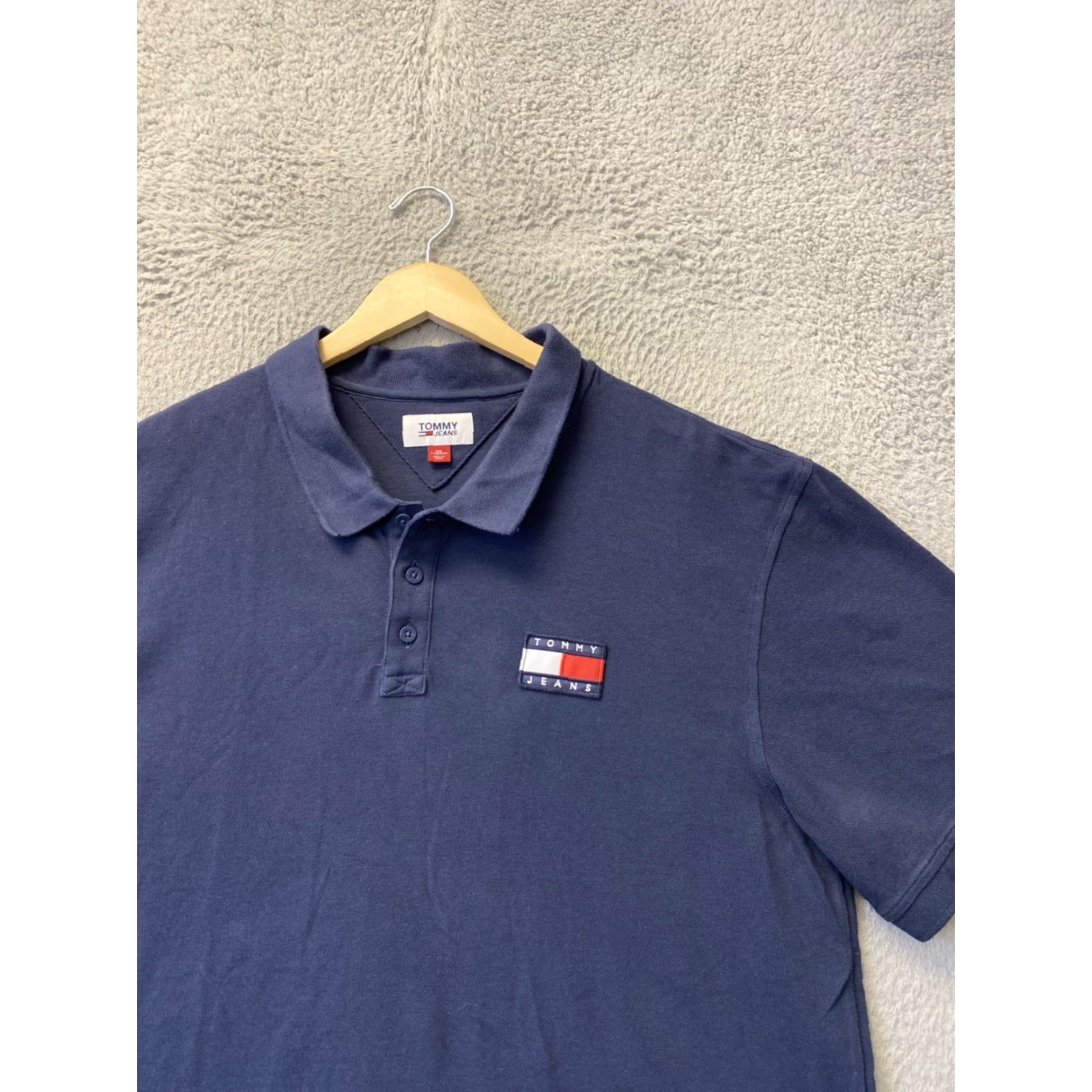 Tommy Hilfiger VINTAGE Tommy Hilfiger Polo Shirt Men XXL Solid Blue Golf Walking Classic Fit Size US XXL / EU 58 / 5 - 2 Thumbnail
