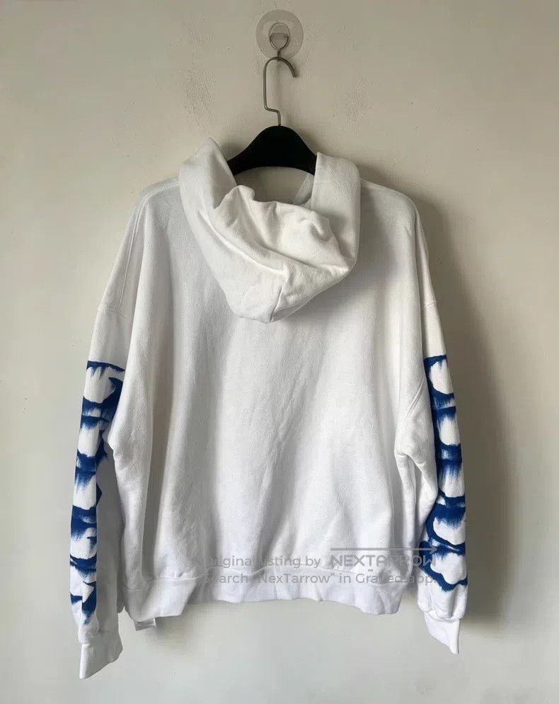 Balenciaga Balenciaga Blue dissolve logo print white hooded zip-up sw Size US S / EU 44-46 / 1 - 2 Thumbnail