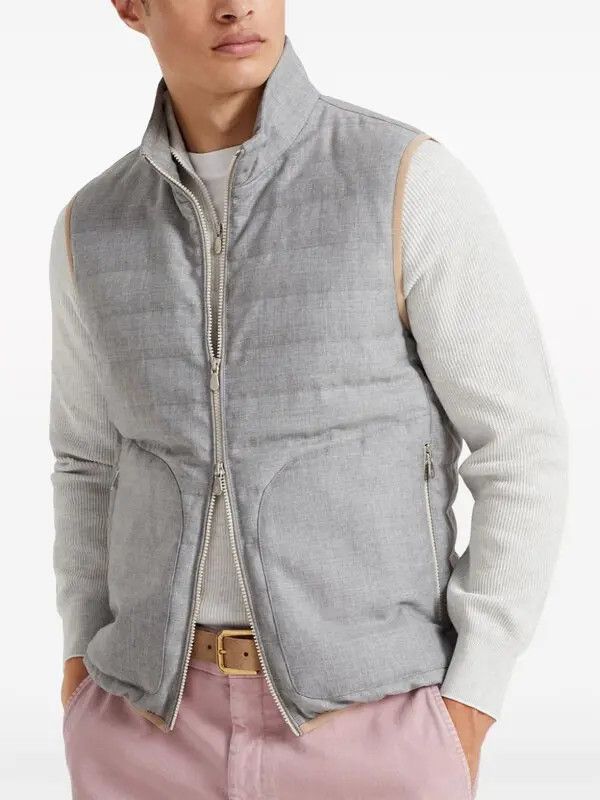 Brunello Cucinelli Wr Padded Vest in Natural Size US XL / EU 56 / 4 - 1 Thumbnail