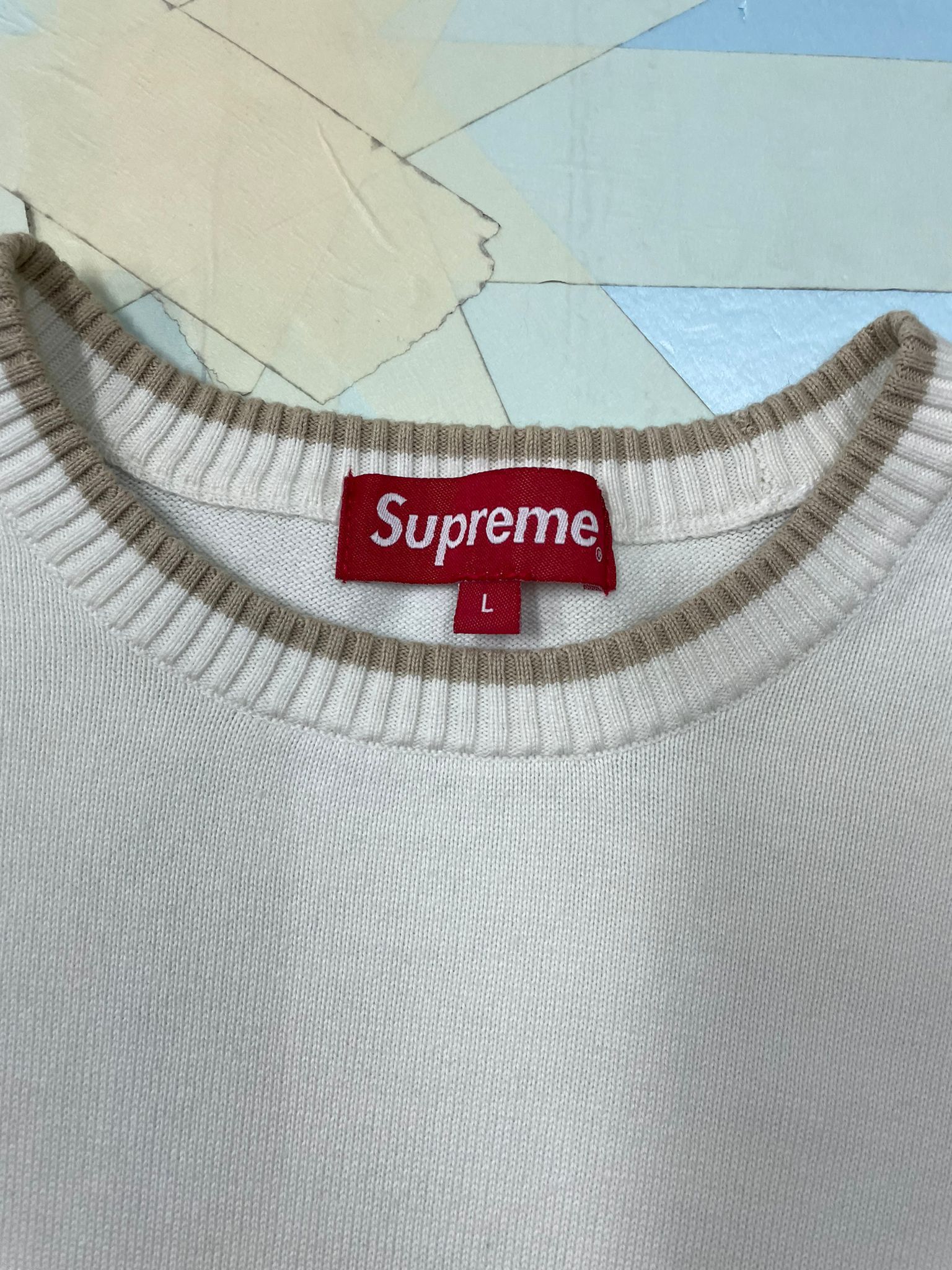 Supreme Supreme chest stripe sweater Size US L / EU 52-54 / 3 - 4 Thumbnail
