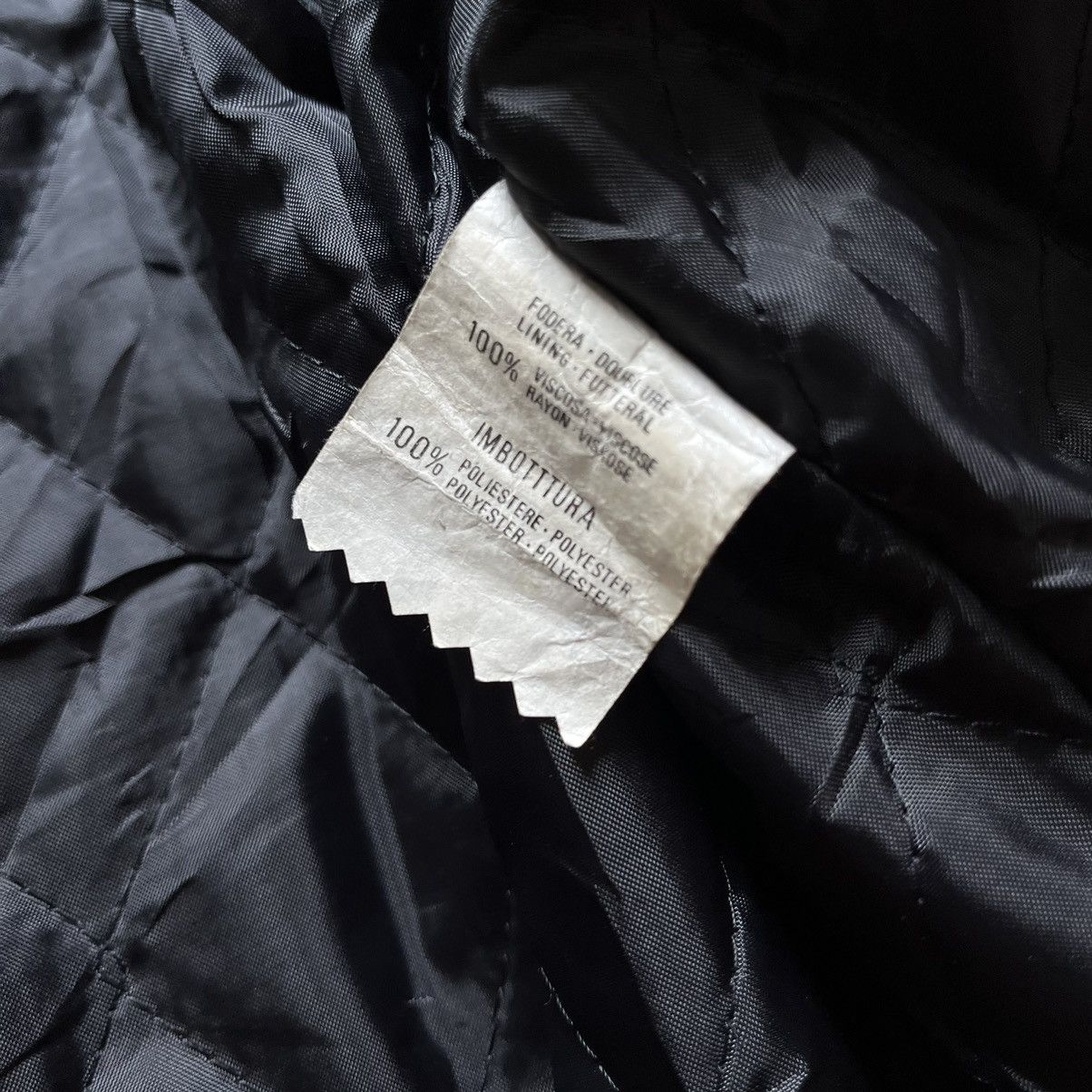 Emporio Armani × Giorgio Armani × Vintage 1990s Armani Jeans Bomber Leather Jacket Size US M / EU 48-50 / 2 - 9 Thumbnail