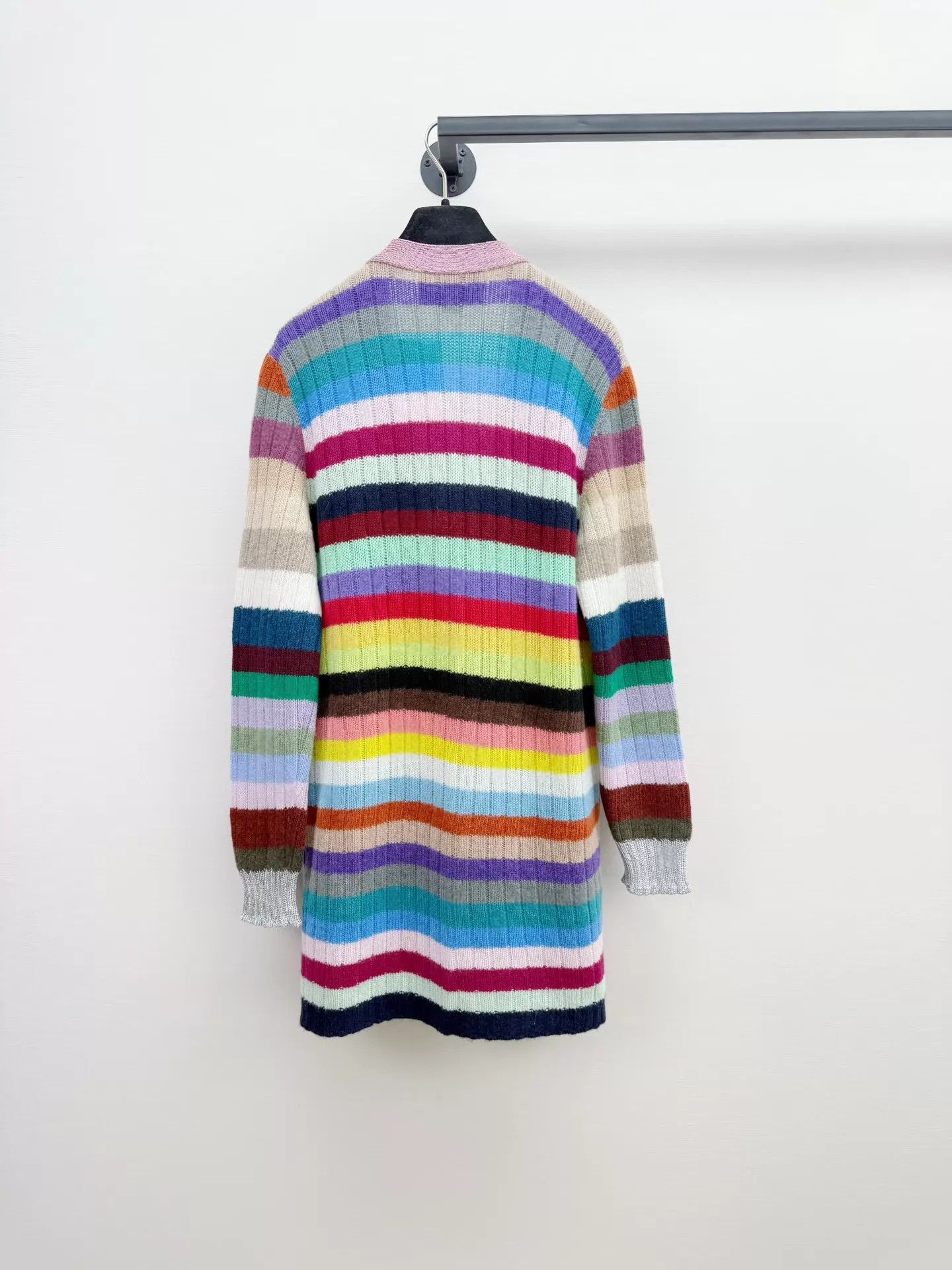 Gucci Gucci Rainbow Stripe Knit Cardigan S (New) Size S / US 4 / IT 40 - 9 Thumbnail