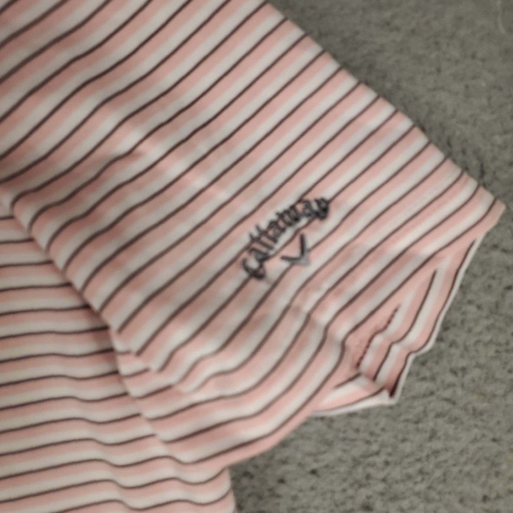 Callaway Callaway Polo Shirt Mens Size XL Pink Striped Short Sleeve Golf Casual Button Collar Polo Men XL Pink Striped Size US XL / EU 56 / 4 - 3 Thumbnail