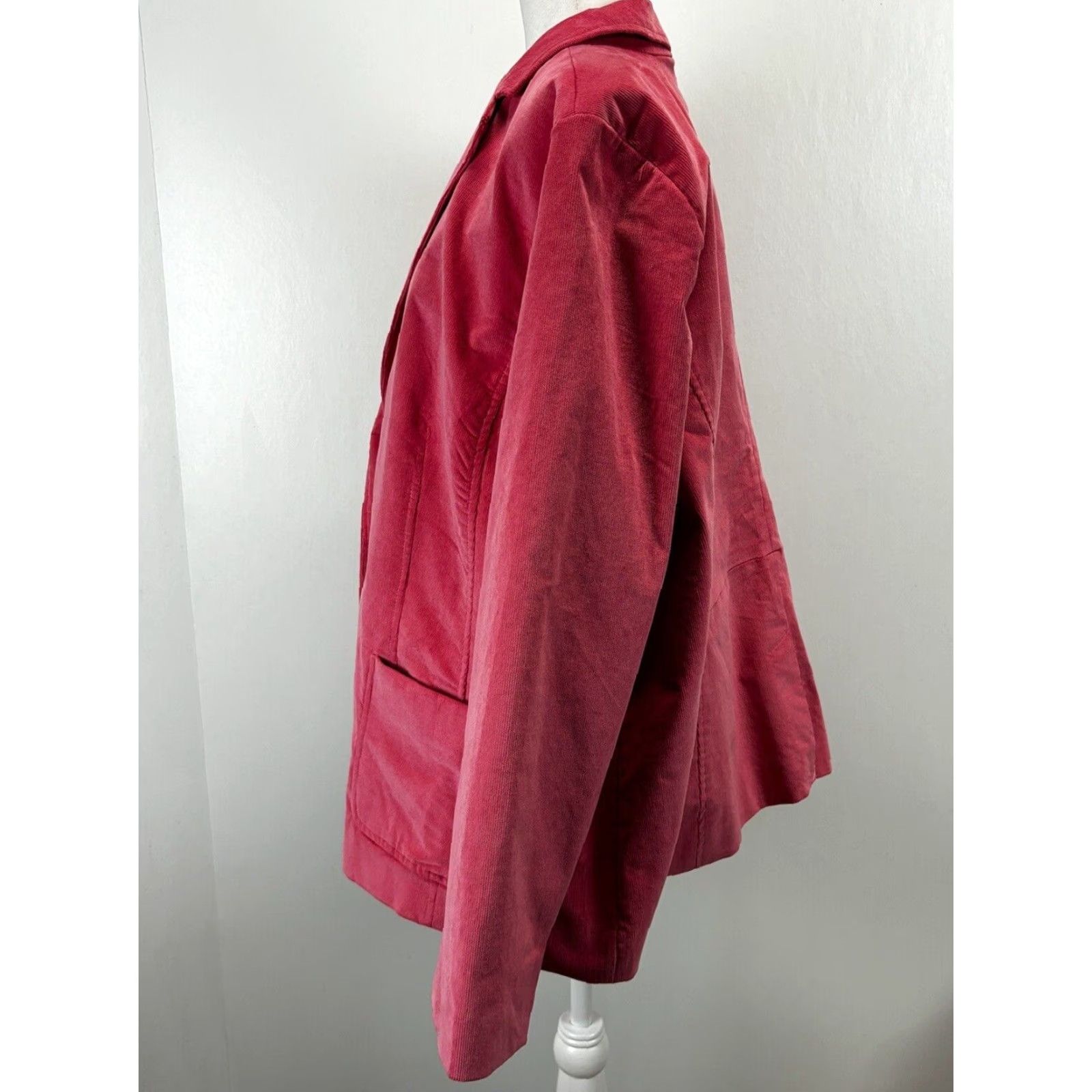 Talbots Talbots Plus Size 24W Pink Corduroy Blazer Jacket 2 Button Womens Size 4XL / US 24-26 - 2 Thumbnail