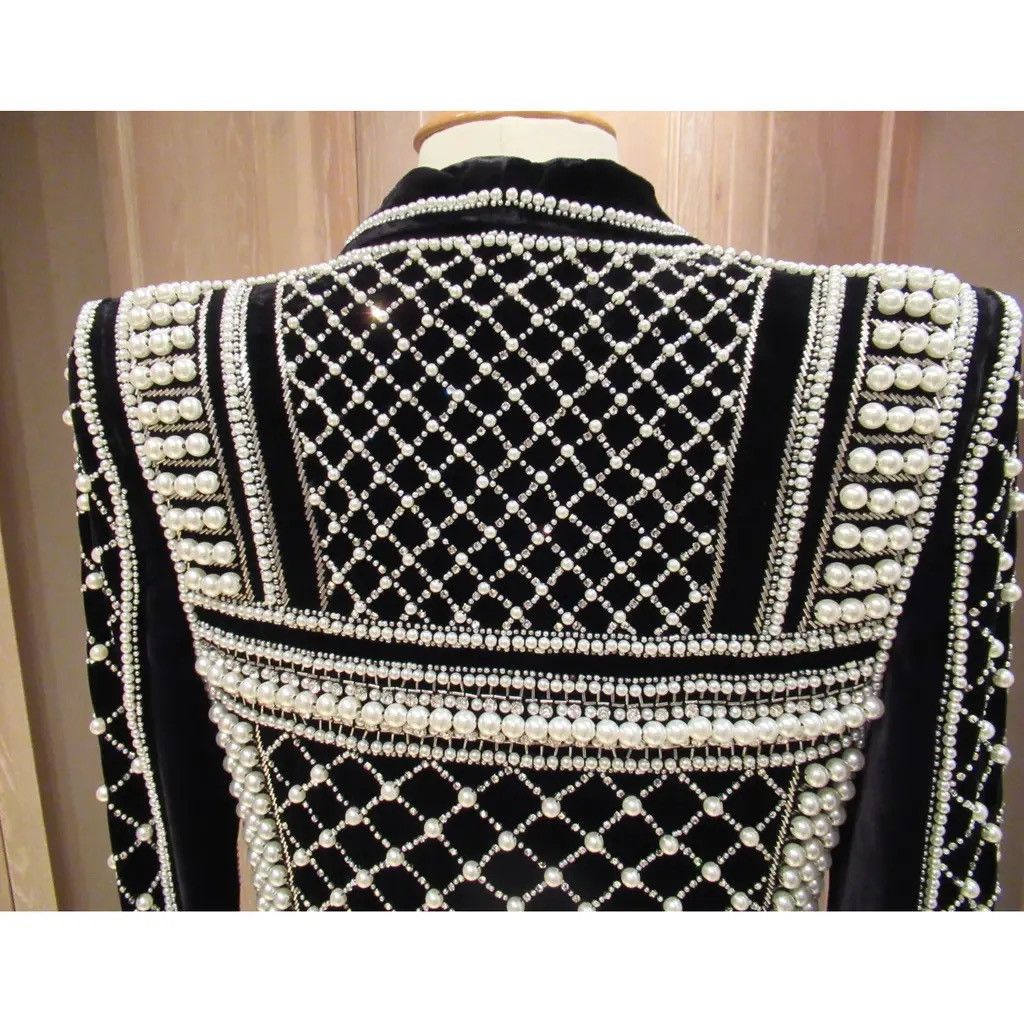 Balmain Balmain Velvet Pearl Blazer Extremely Rare Size M / US 6-8 / IT 42-44 - 7 Thumbnail