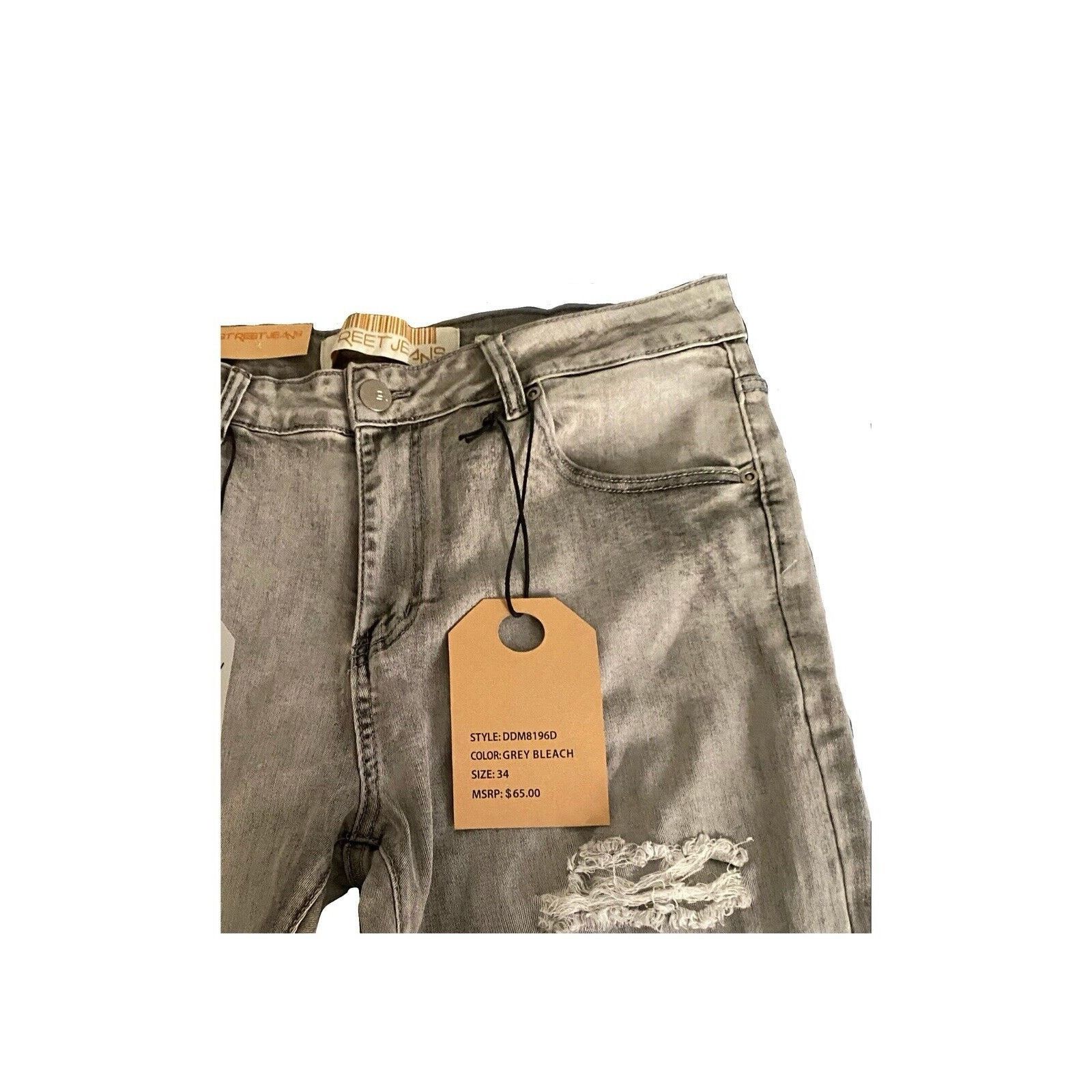 Other Gray Distressed Slim Fit Jeans 34 Ripped Size US 34 / EU 50 - 3 Thumbnail