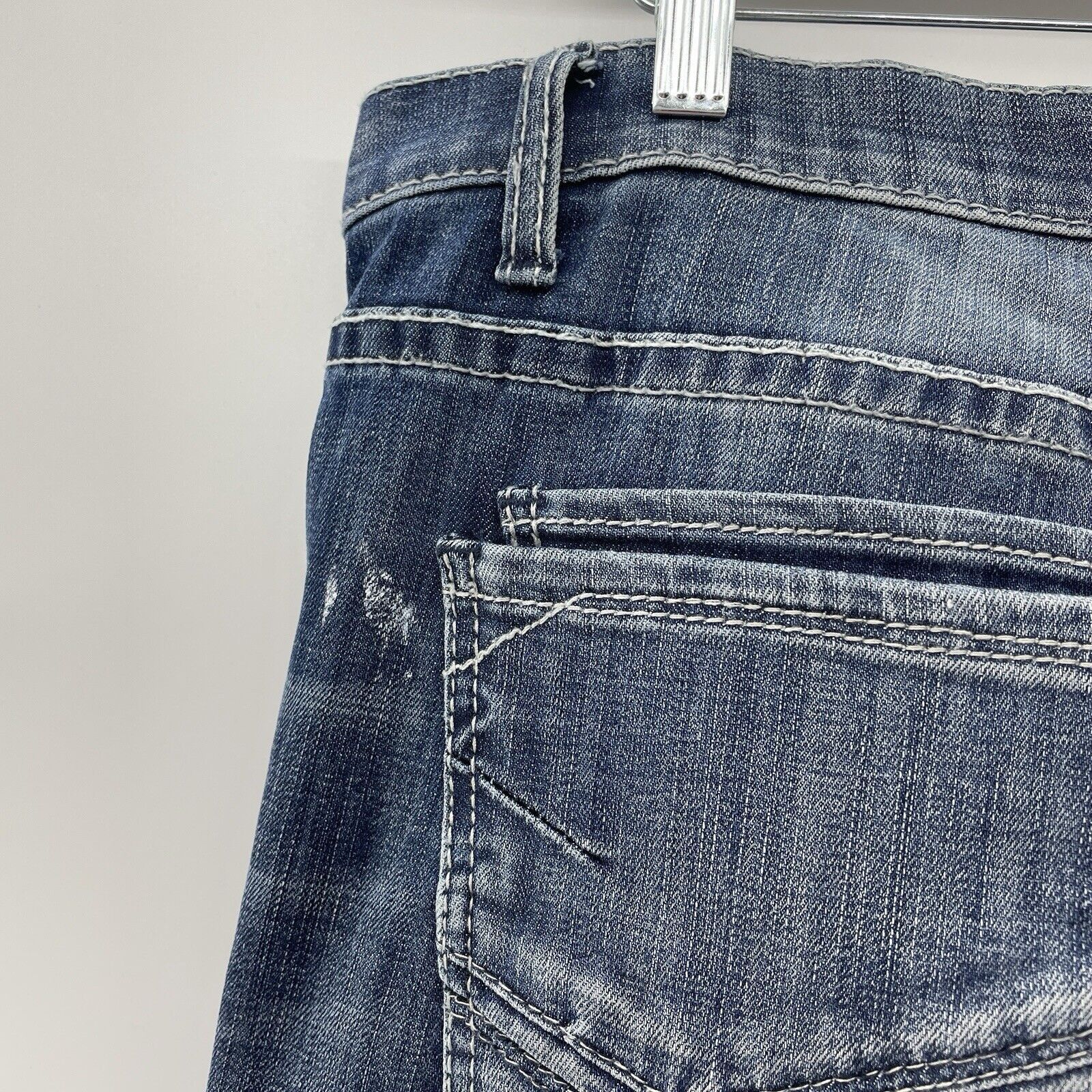 BKE BKE Nolan 36 Jeans Straight Buckle Painted Cross Distressed Size US 36 / EU 52 - 6 Thumbnail