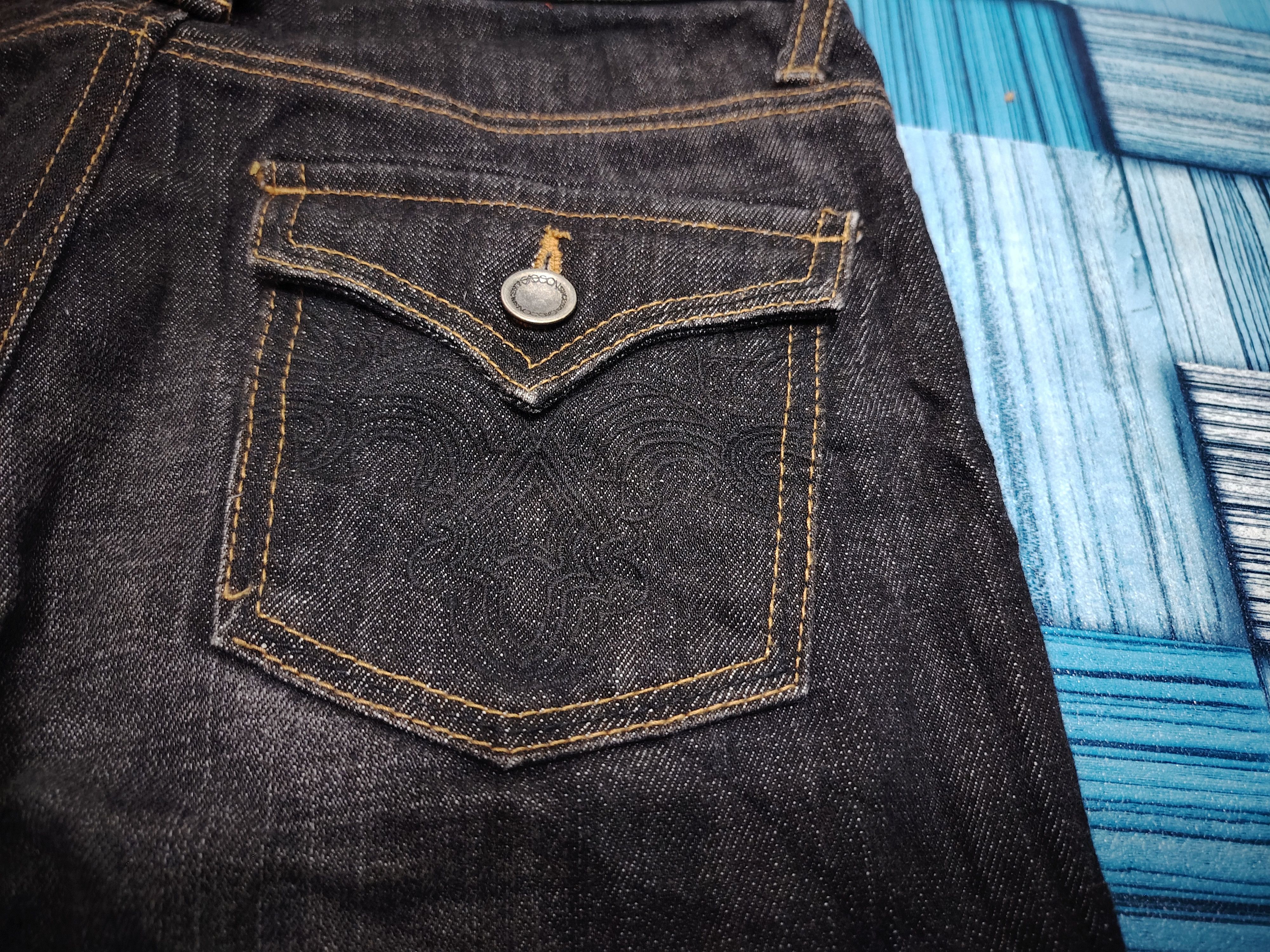If Six Was Nine × Japanese Brand Japanese Sasson Black Flared Jeans Tribal embroidery Pocket Size US 27 - 15 Thumbnail