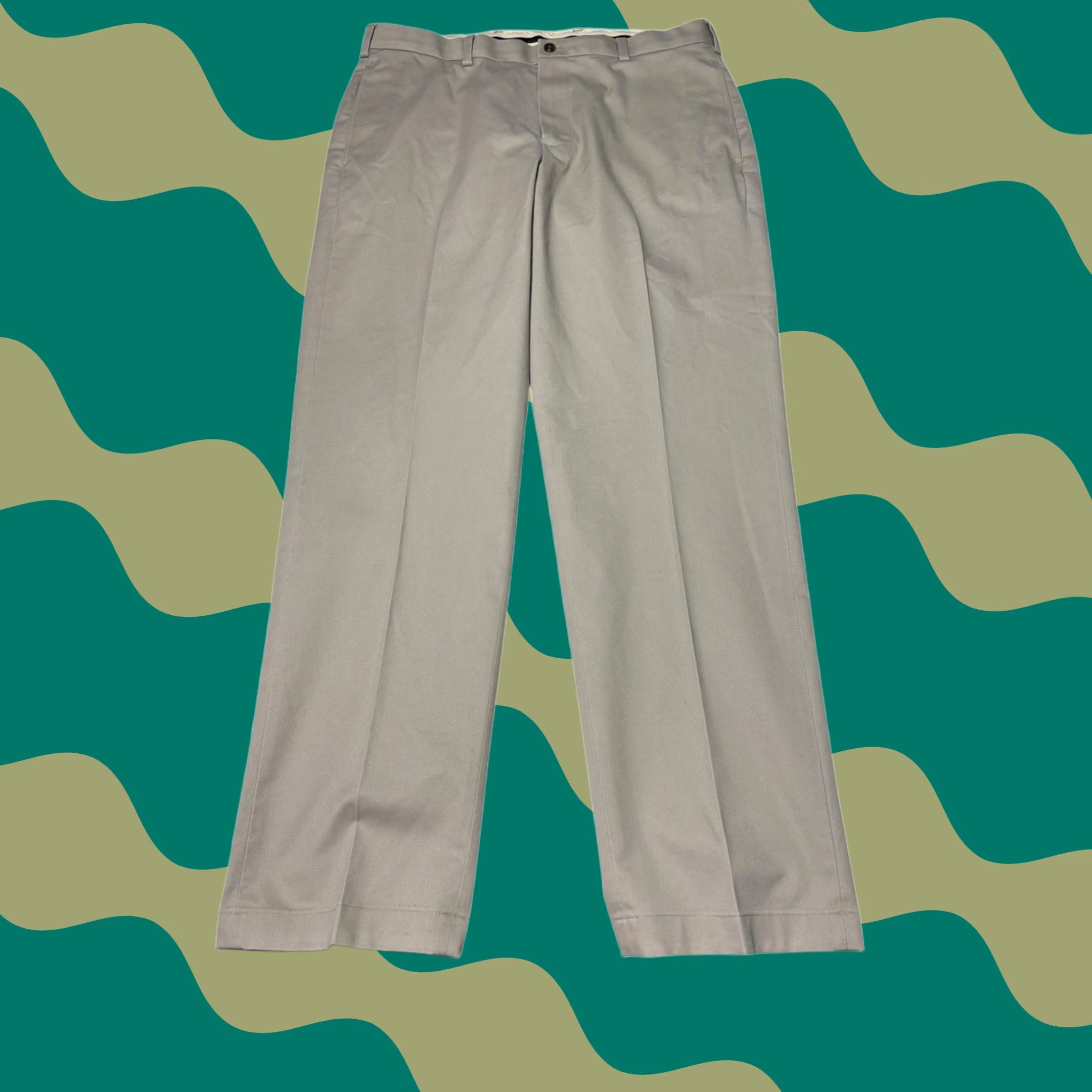 Brooks Brothers Brooks Brothers Pants Mens 35 Beige Advantage Chino Hudson Tan Khaki 35x32 Stretch Cotton Size US 35 - 1 Thumbnail