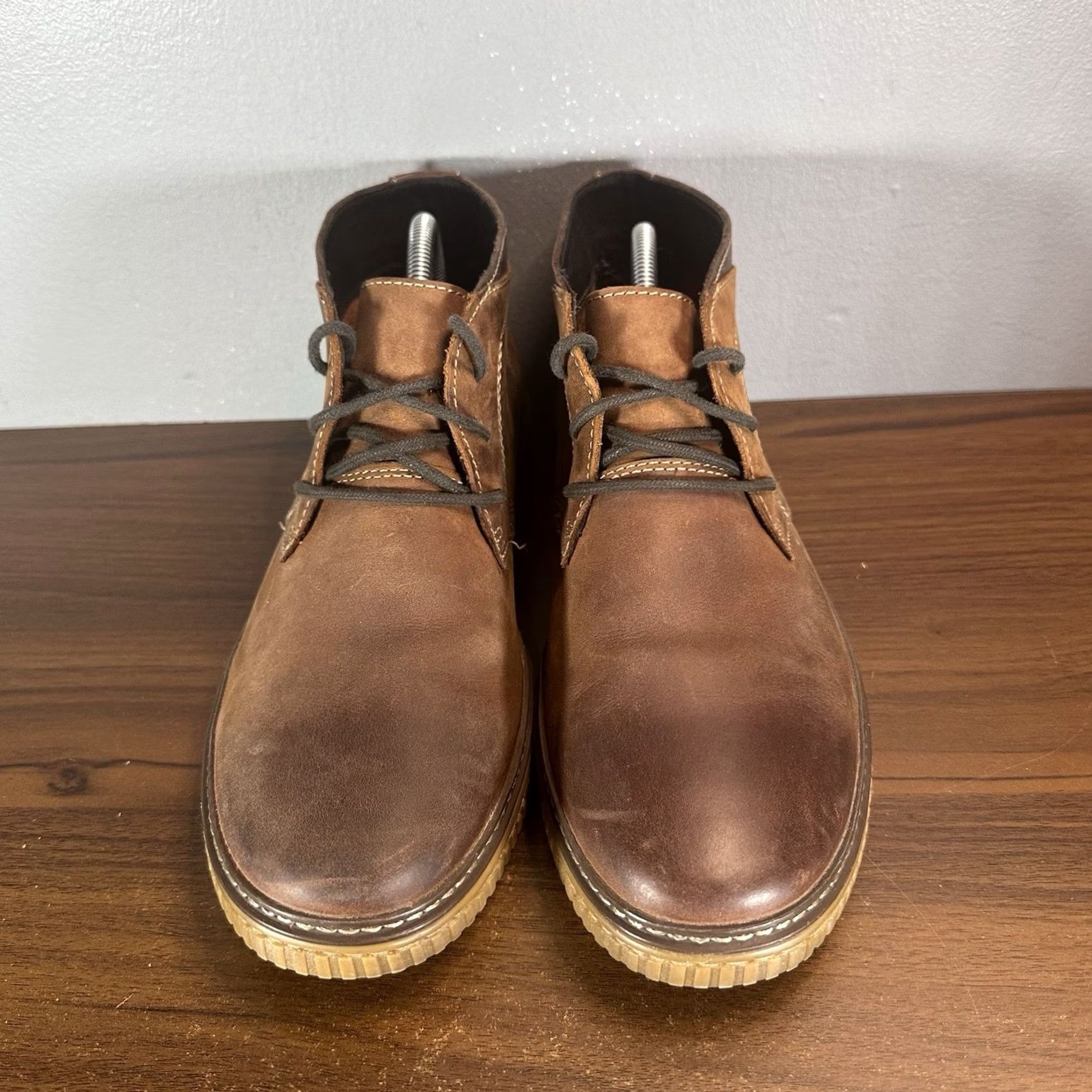 Johnston & Murphy Wallace Chukka Boots Brown Leather Men Size 12 M Johnston & Murphy Wallace Boot Mens 9 M Brown Leather Chukka  main image 3