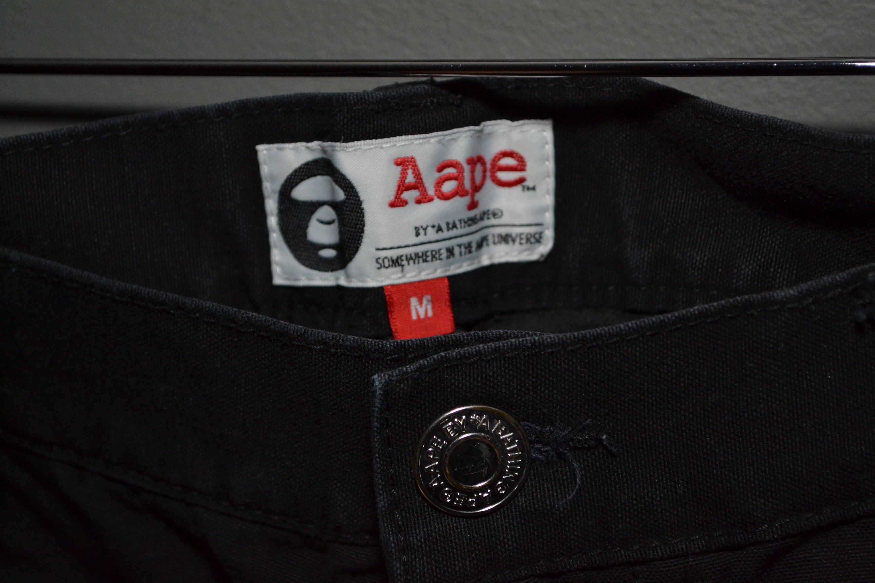 Aape AAPE Bape Straight Fit Carpenter Pants M size Black Workwear Size US 32 / EU 48 - 4 Thumbnail