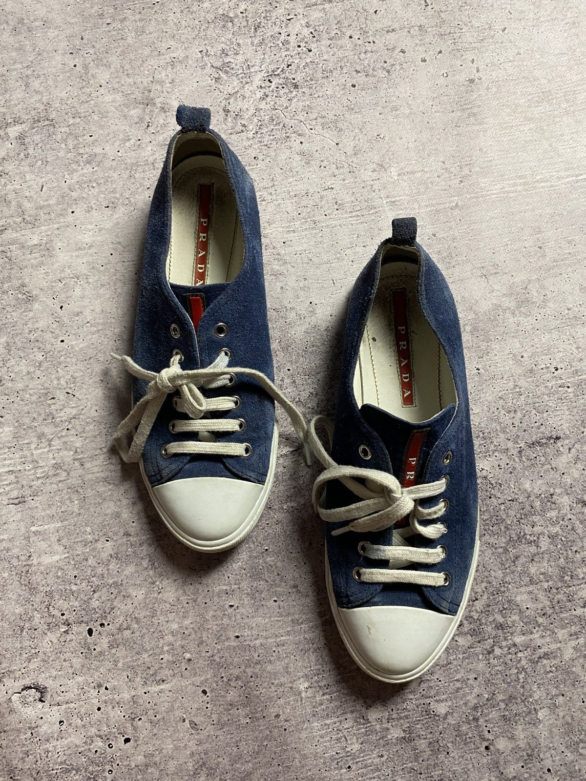 Prada Vintage Prada Red Tab Sneakers Size US 6.5 / EU 39-40 - 2 Thumbnail