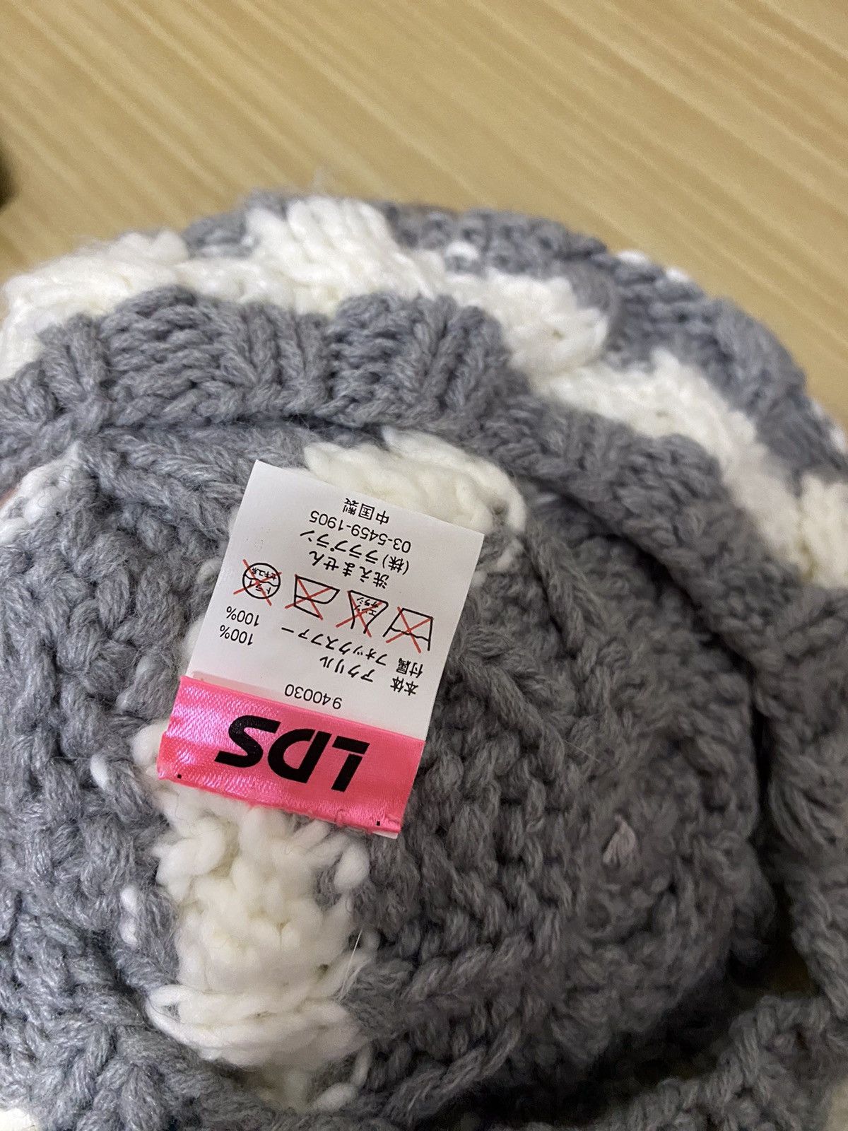Japanese Brand × Vintage LDS Crochet Stripe Design Beanie Hat Size ONE SIZE - 5 Thumbnail