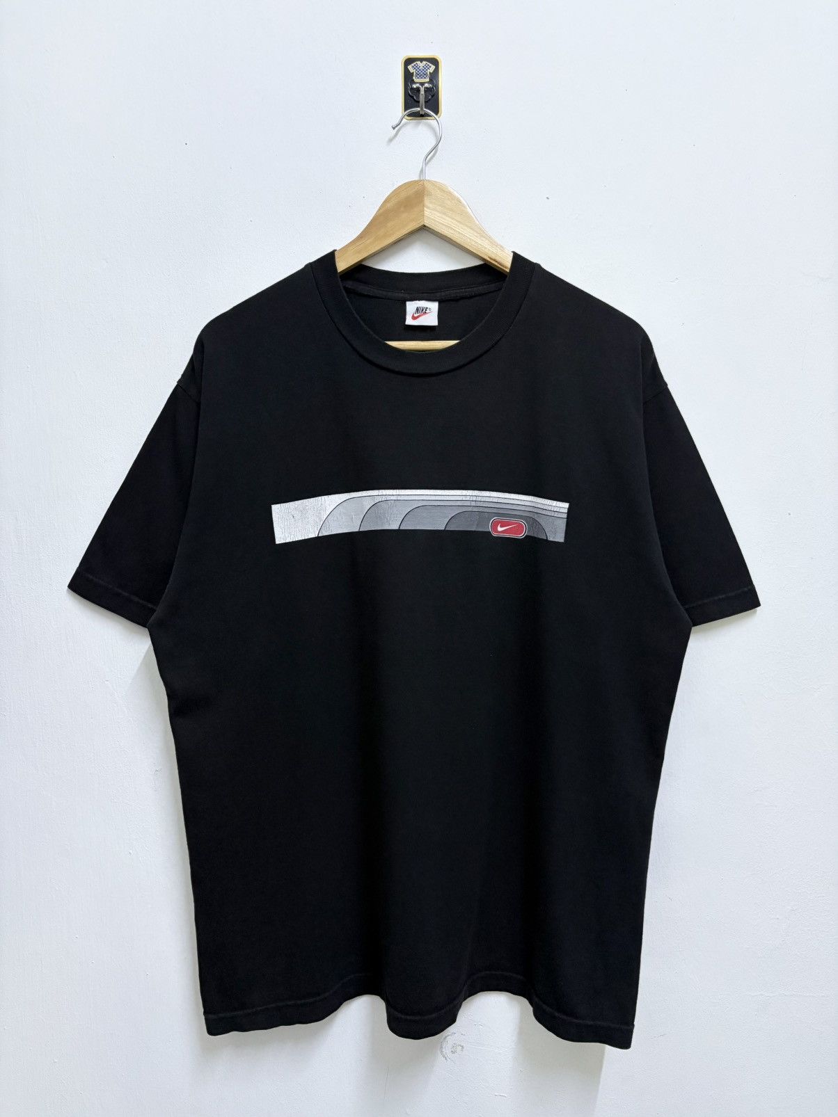 Nike Vintage 90's Nike Air Max - Flow Black T-Shirt Size US L / EU 52-54 / 3 - 1 Thumbnail