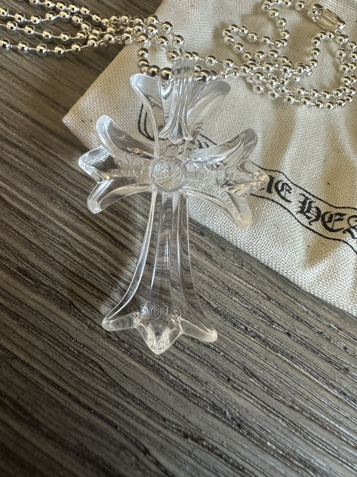 Chrome Hearts Chrome Hearts Rubber CH Cross Necklace Clear Size ONE SIZE - 8 Thumbnail