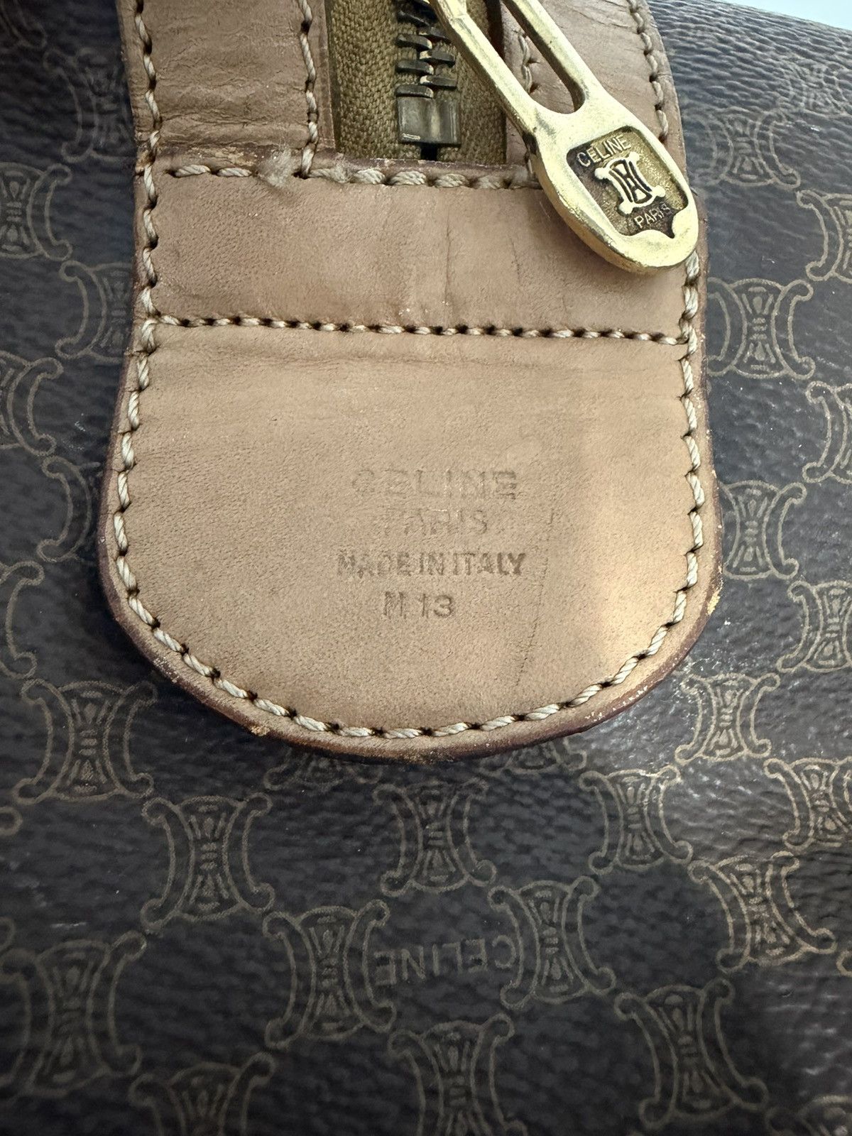 Celine Celine Brown Triomphe Coated Canvas Large Voyage Duffle Bag Size ONE SIZE - 9 Thumbnail