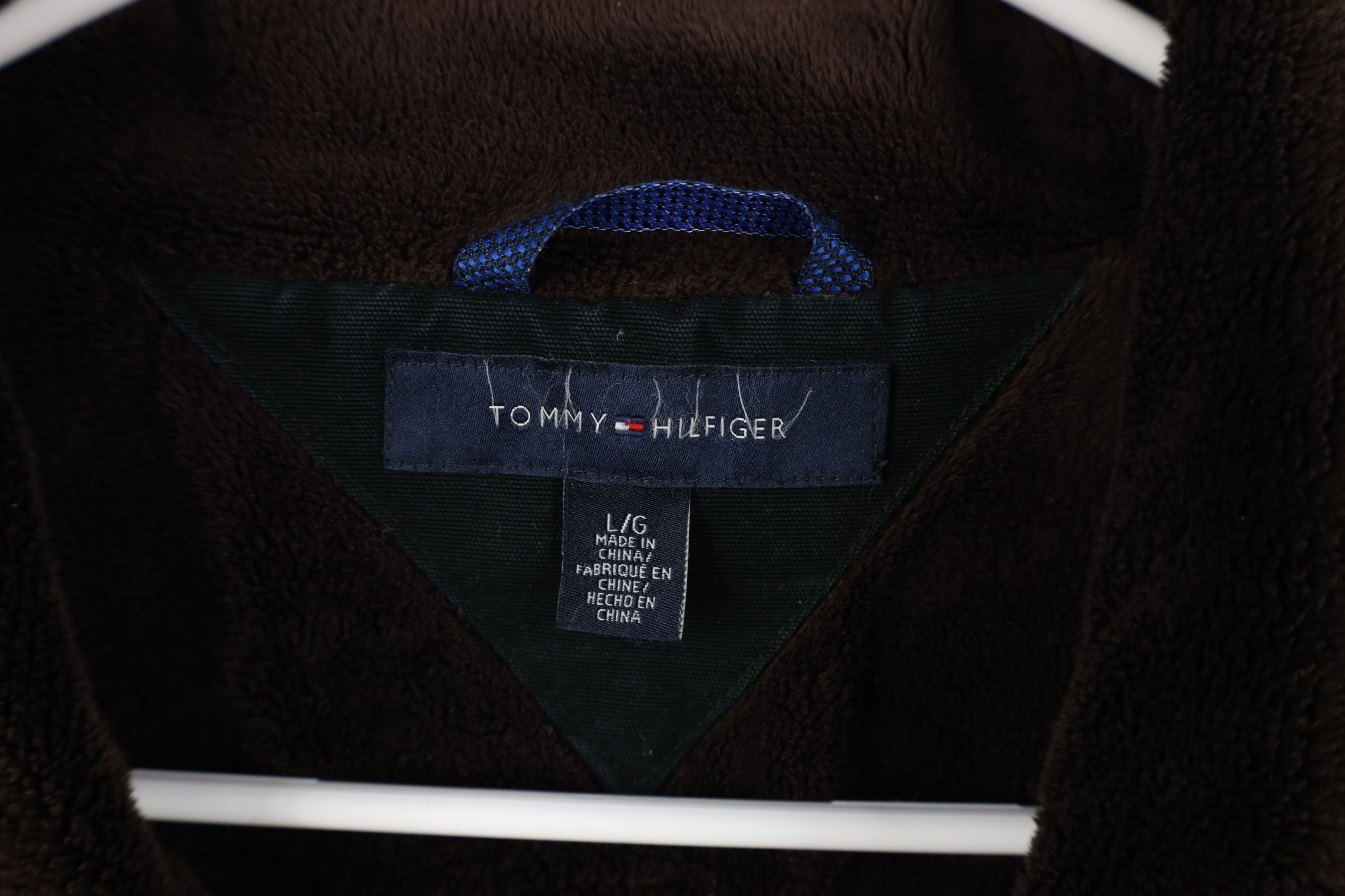 Tommy Hilfiger × Vintage Vintage Tommy Hilfiger Fleece Lined Canvas Jacket Black Size US L / EU 52-54 / 3 - 9 Thumbnail