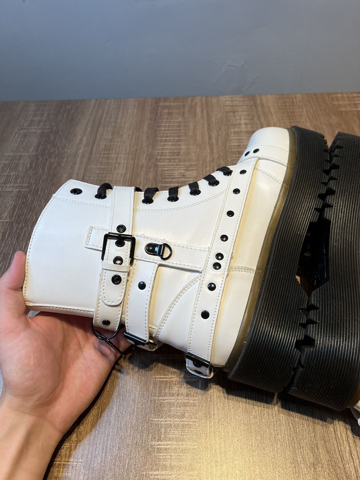 STRANGE MATTER Strange Cvlt White Disorder Goth Boots Size 10 New Women Size US 10 / IT 40 - 6 Thumbnail
