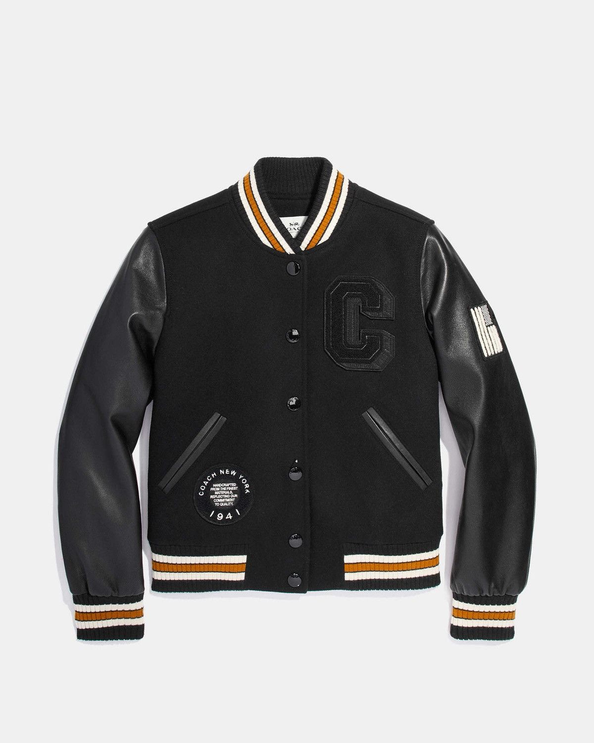 Coach Vintage Coach Varsity Leather Jacket Size XS / US 0-2 / IT 36-38 - 8 Thumbnail