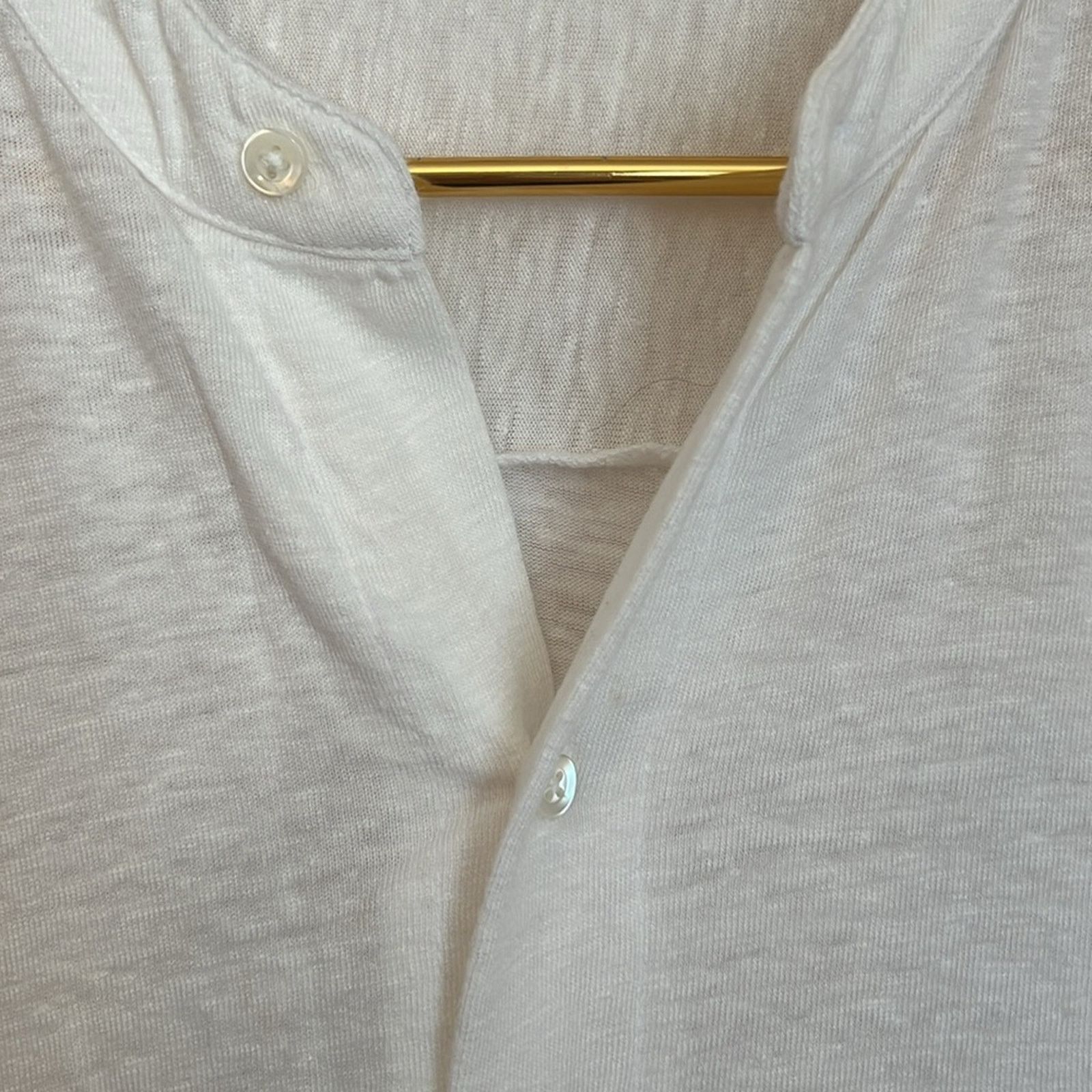 J.McLaughlin J. McLaughlin White Linen Sleeveless Oversized Top Size L / US 10 / IT 46 - 3 Thumbnail