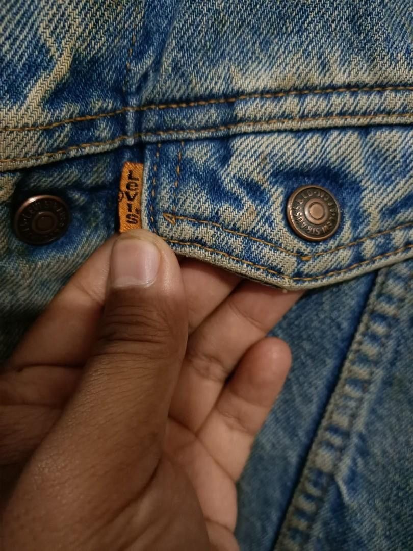 Levi's Vtg. Levi’s Orange Tab Trucker Jacket (Kids 6, Made in USA) Size US XXS / EU 40 - 3 Thumbnail