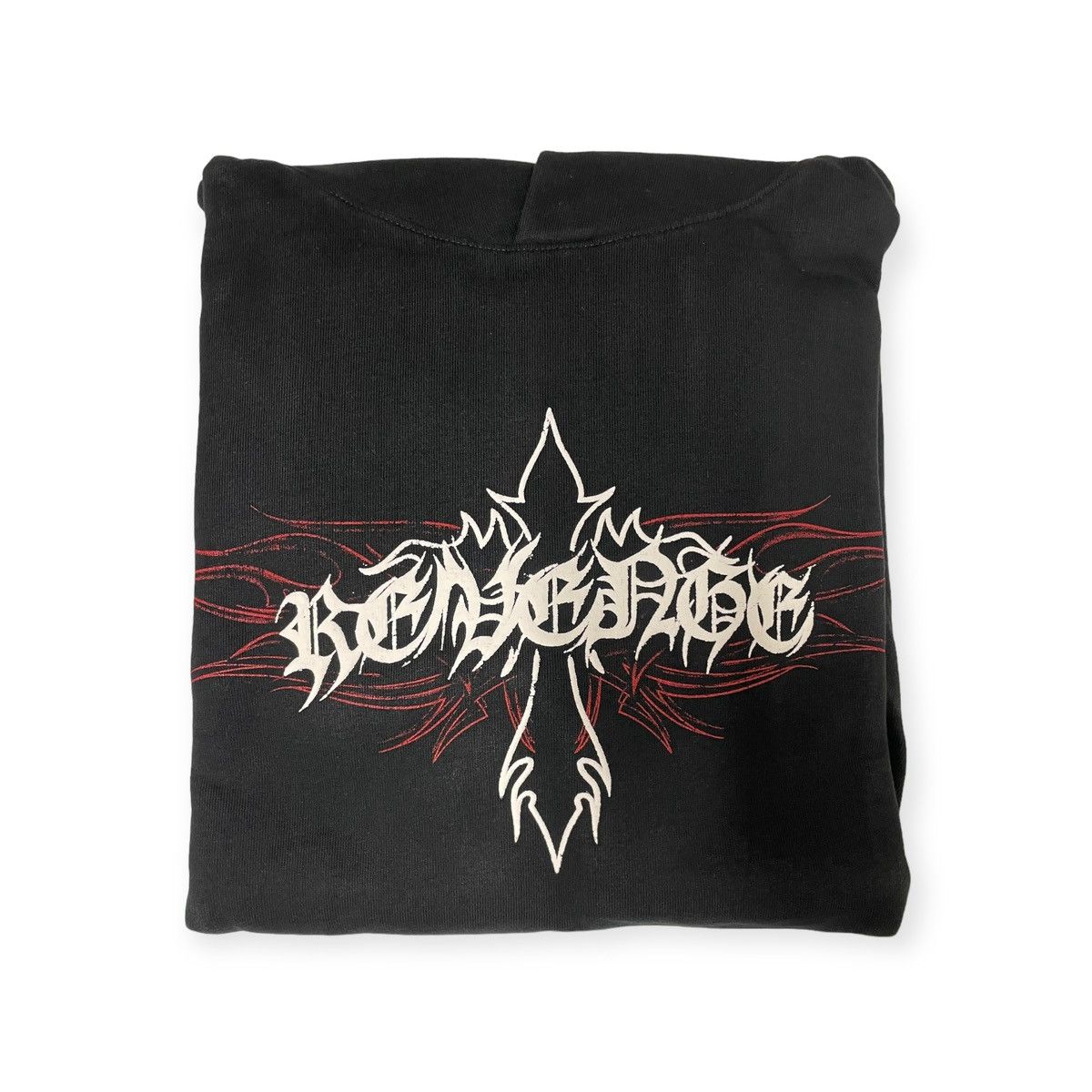 Revenge REVENGE FLAMING CROSS HOODIE BLACK Size US XL / EU 56 / 4 - 3 Thumbnail