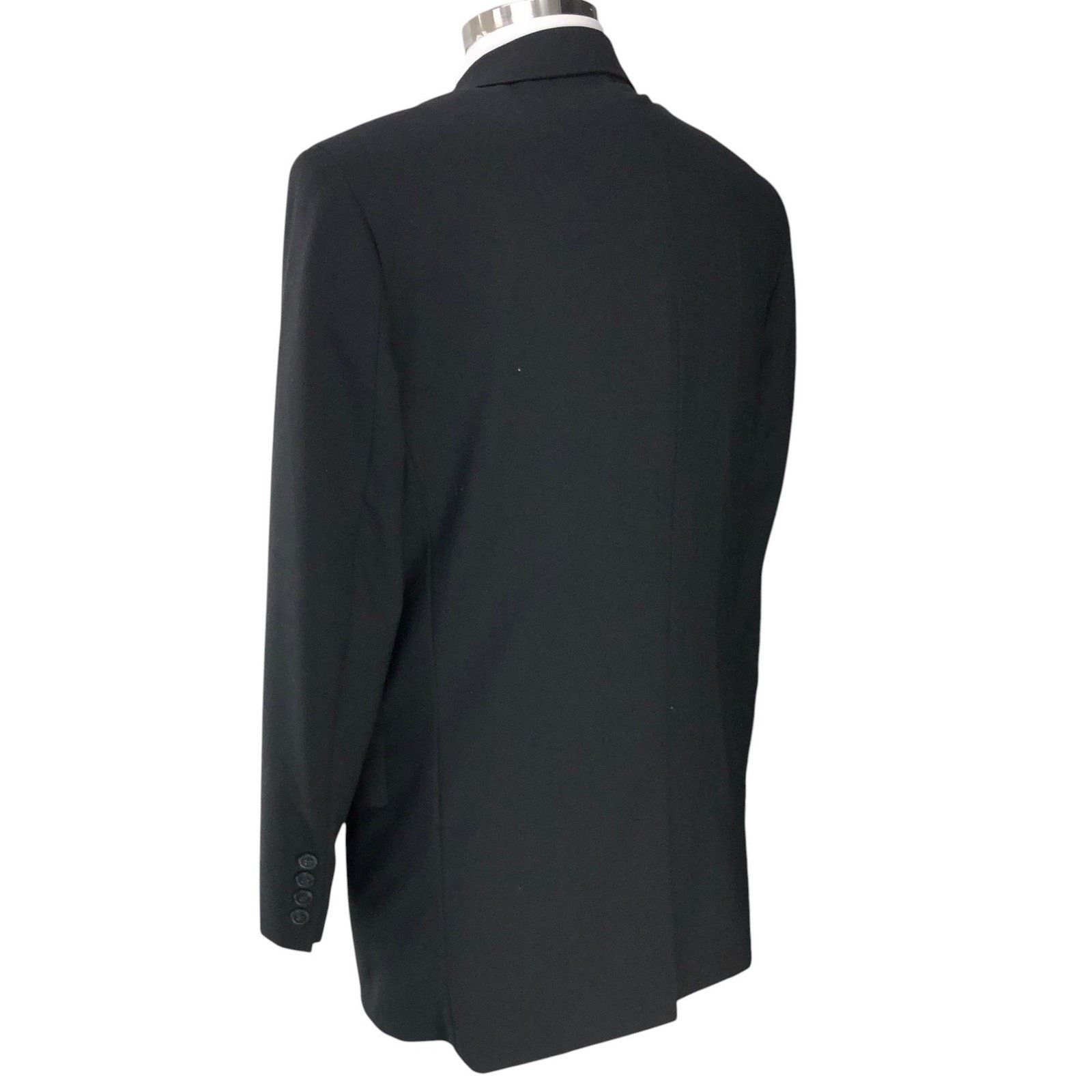 s.Oliver s.Oliver Blazer 46 Black Lars Wool Blend Three Button Jacket Size 42R - 8 Thumbnail