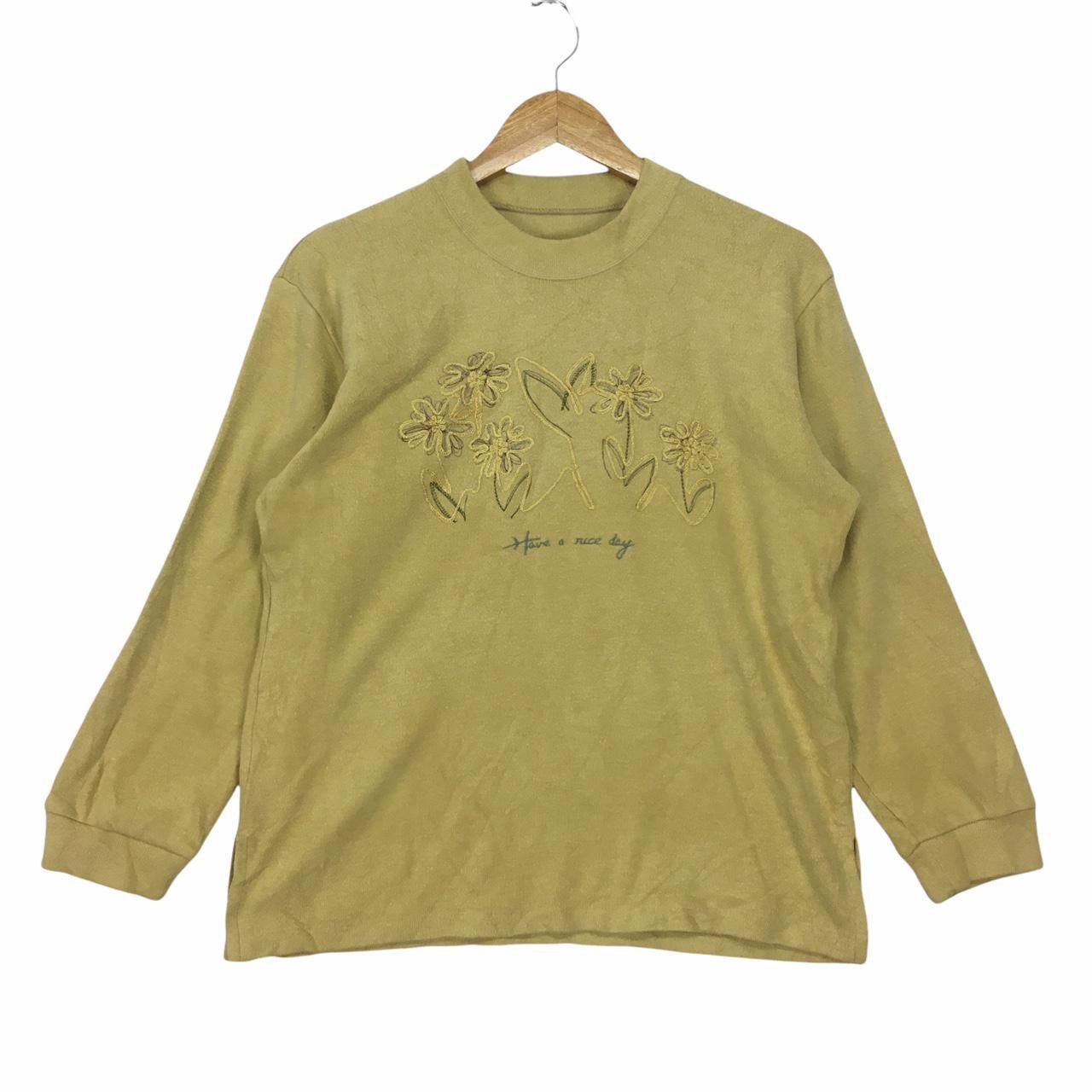 Vintage Vtg Have a Nice Day Sweatshirt Embroidery Spell Out Size US M / EU 48-50 / 2 - 1 Thumbnail