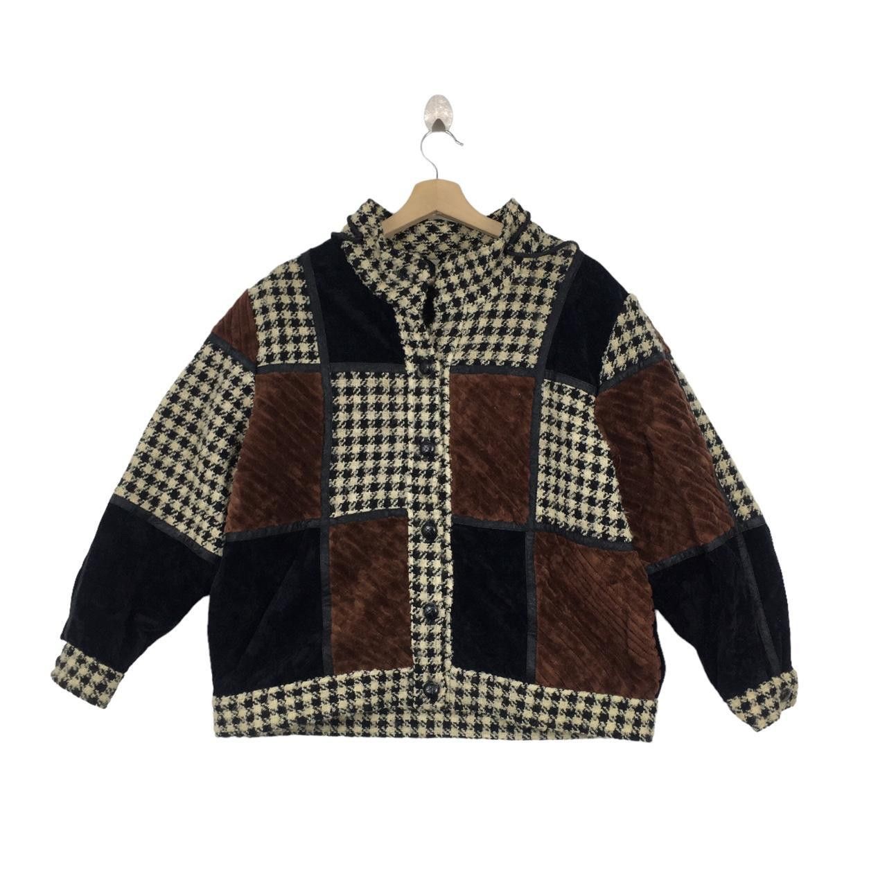 Japanese Brand Vtg 80’ JAPANESE DESIGNER PATCHWORK Heavy Coat Jacket Size M / US 6-8 / IT 42-44 - 1 Thumbnail
