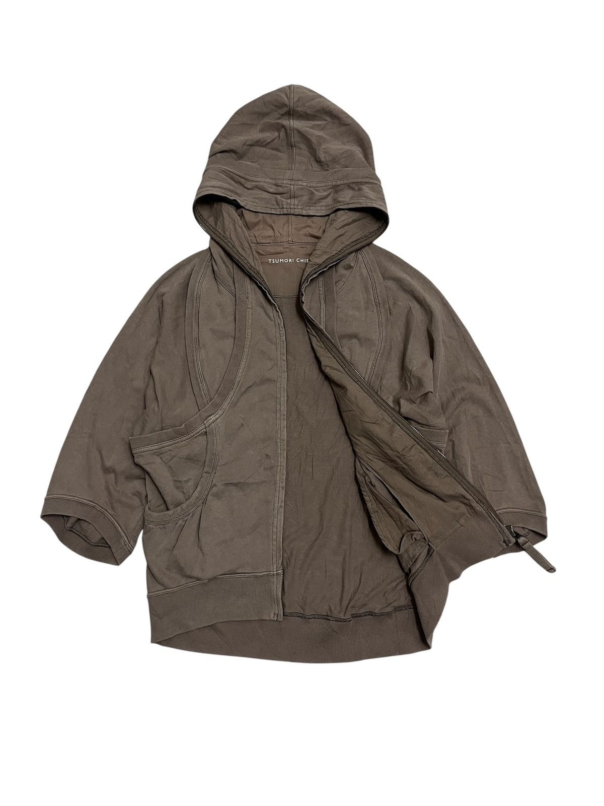 Issey Miyake RARE‼️Tsumori Chisato by Issey Miyake Full Zip Hoodie Brown Size US M / EU 48-50 / 2 - 2 Thumbnail
