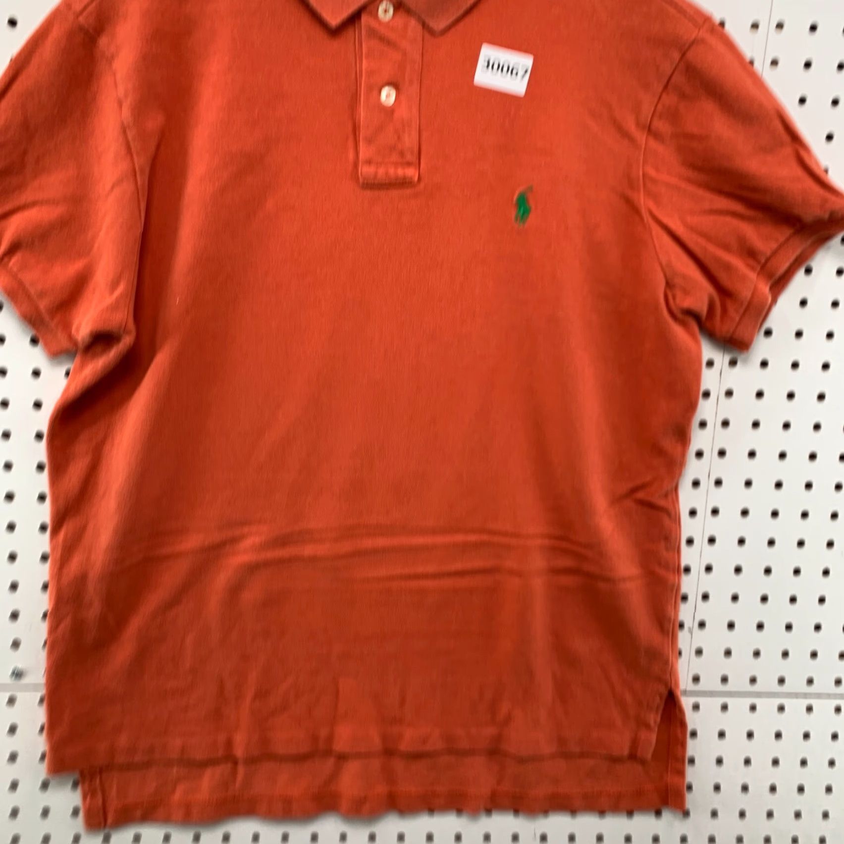 Polo Ralph Lauren VINTAGE Polo Ralph Lauren Polo Shirt Mens Large Orange Solid Short Sleeve Casual Fit Green Pony Size US L / EU 52-54 / 3 - 7 Thumbnail