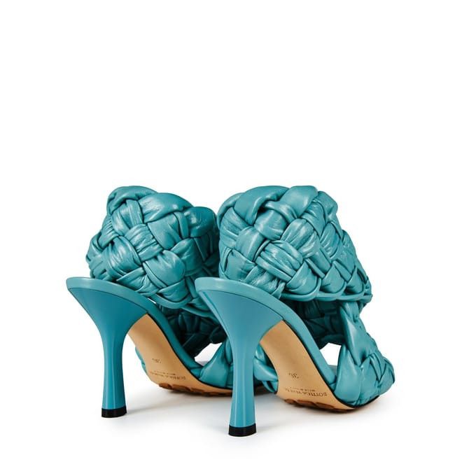 Bottega Veneta Bottega Veneta Stiletto Heel High Slide Mules in Blue Size US 8 / IT 38 - 4 Thumbnail