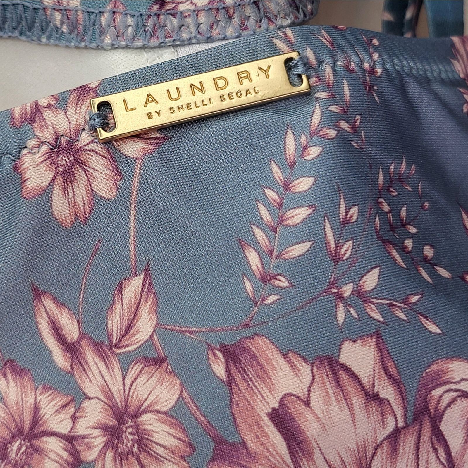 Laundry by Shelli Segal NWT Laundry Vintage Floral Ruched Corset Swim Top French MD Size M / US 6-8 / IT 42-44 - 6 Thumbnail