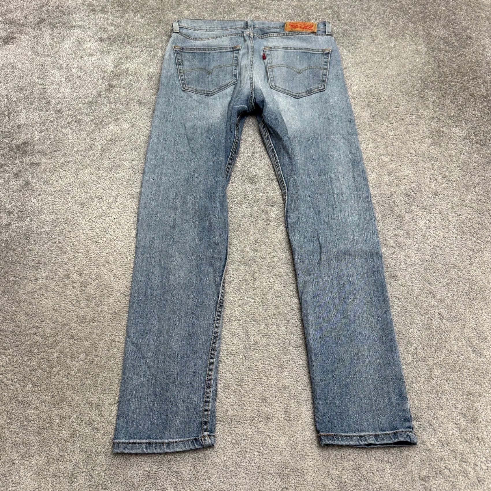 Levi's Levi's 512 Slim Fit Taper Leg Flex Denim Jeans Mens 31x30 Blue Light Wash Cotton Size US 31 - 2 Thumbnail