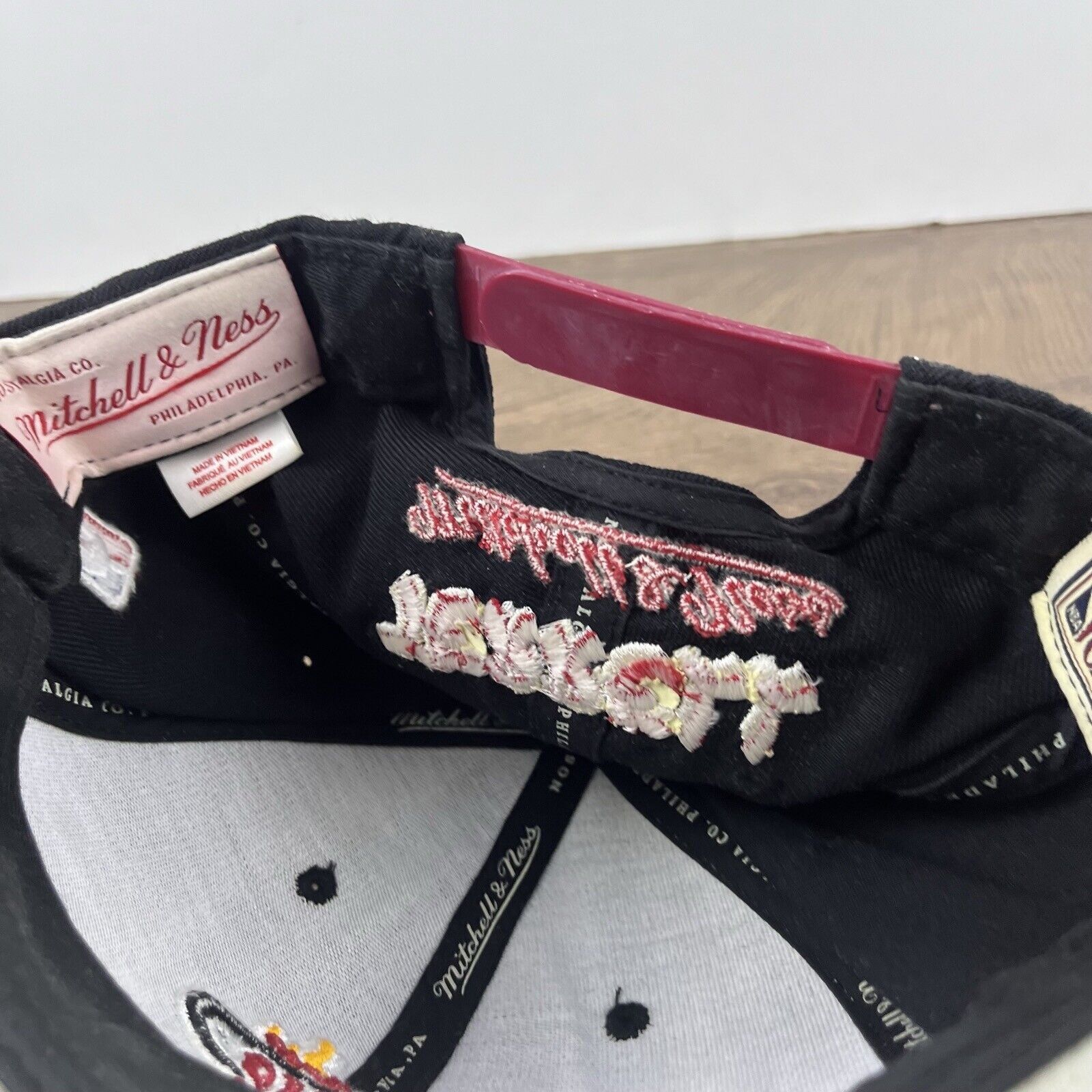 Mitchell & Ness Miami Heat Snapback Hat Black Mitchell & Ness Cap Adjustable Size ONE SIZE - 17 Thumbnail