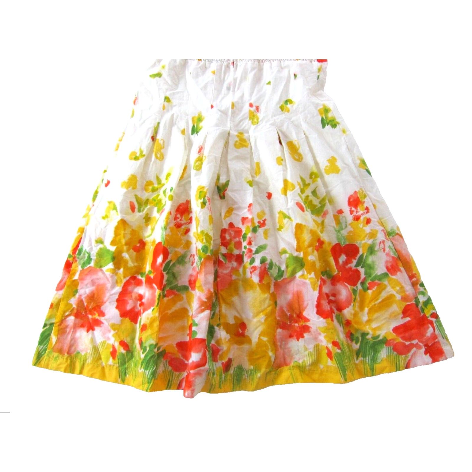 Vintage VINTAGE R&K Cotton Yellow Orange Green Floral Sheath Tank Sun Dress Women Size 8 Size M / US 6-8 / IT 42-44 - 6 Thumbnail