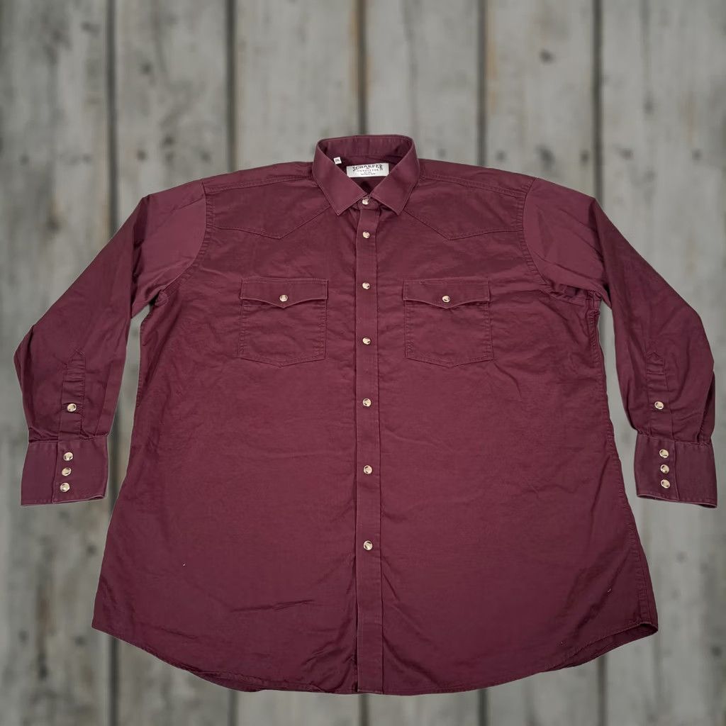 Vintage Schaefer Outfitter Shirt Men 2XL Red Western Pearl Snap Cotton Cowboy Work Ranch Shirt Size US XXL / EU 58 / 5 - 1 Thumbnail