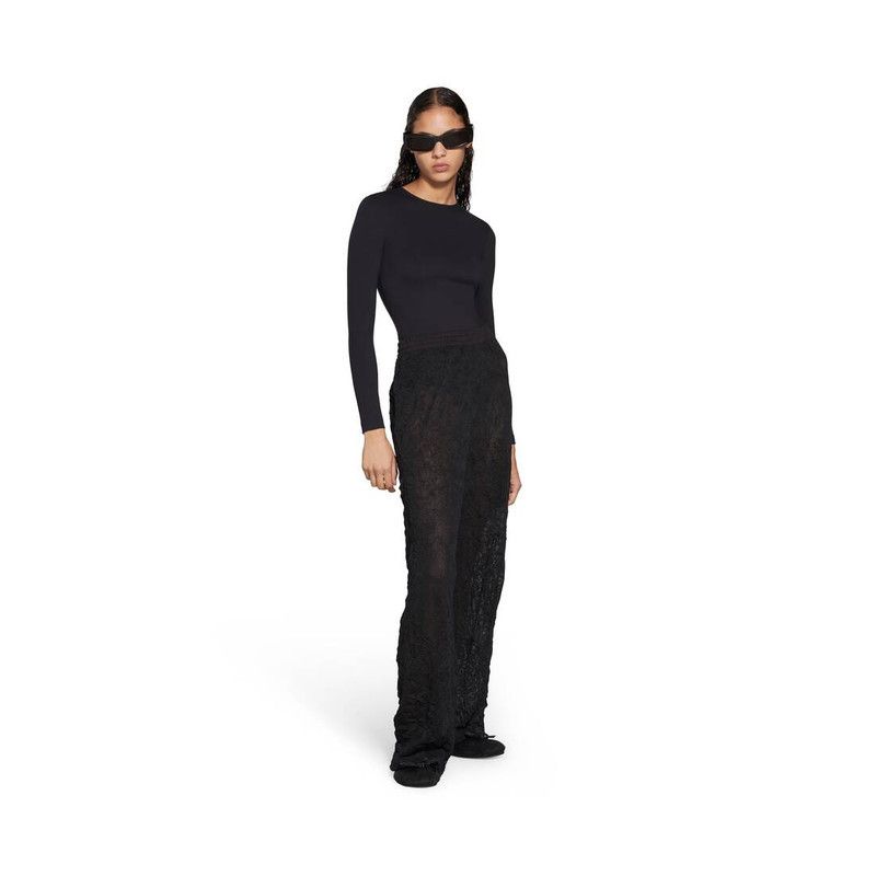 Balenciaga o1in1g0126 Dup / Mesh Baggy Sweatpants in Black Size 30" / US 8 / IT 44 - 2 Thumbnail